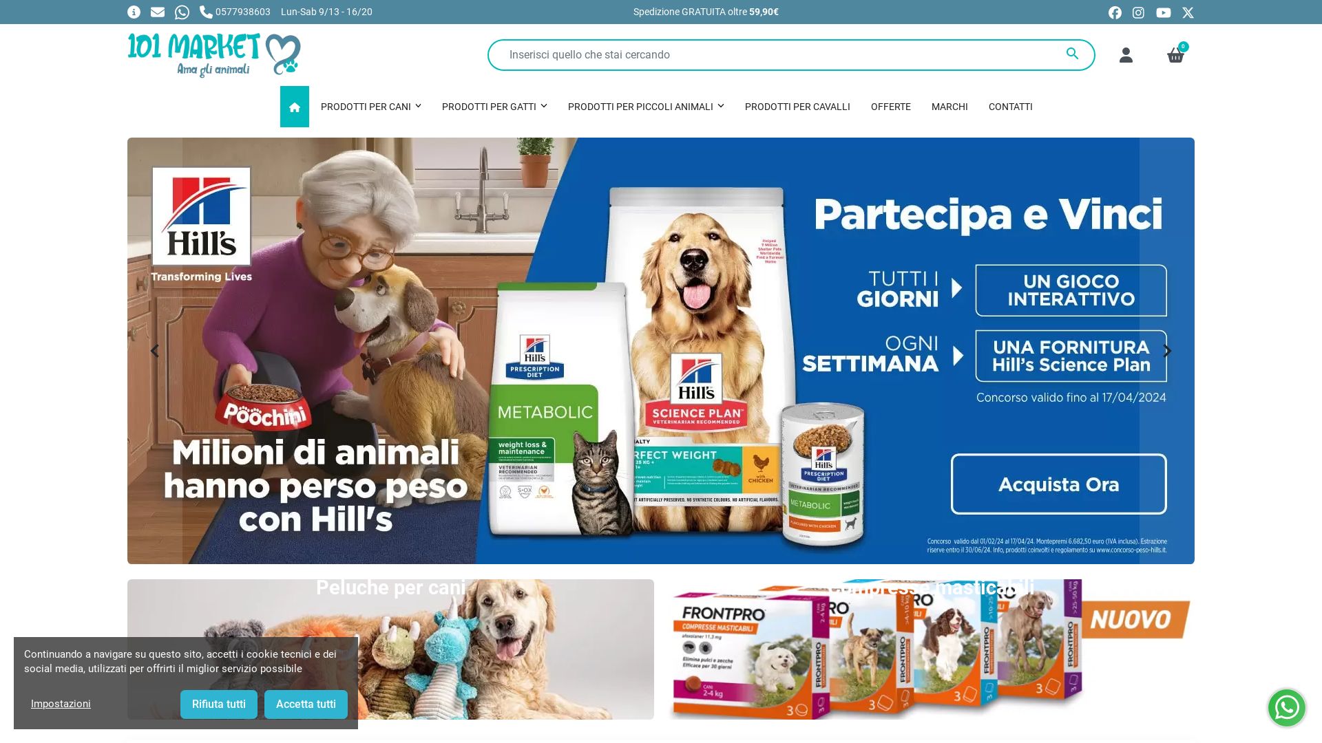 Stato del sito web 101market.it è   ONLINE