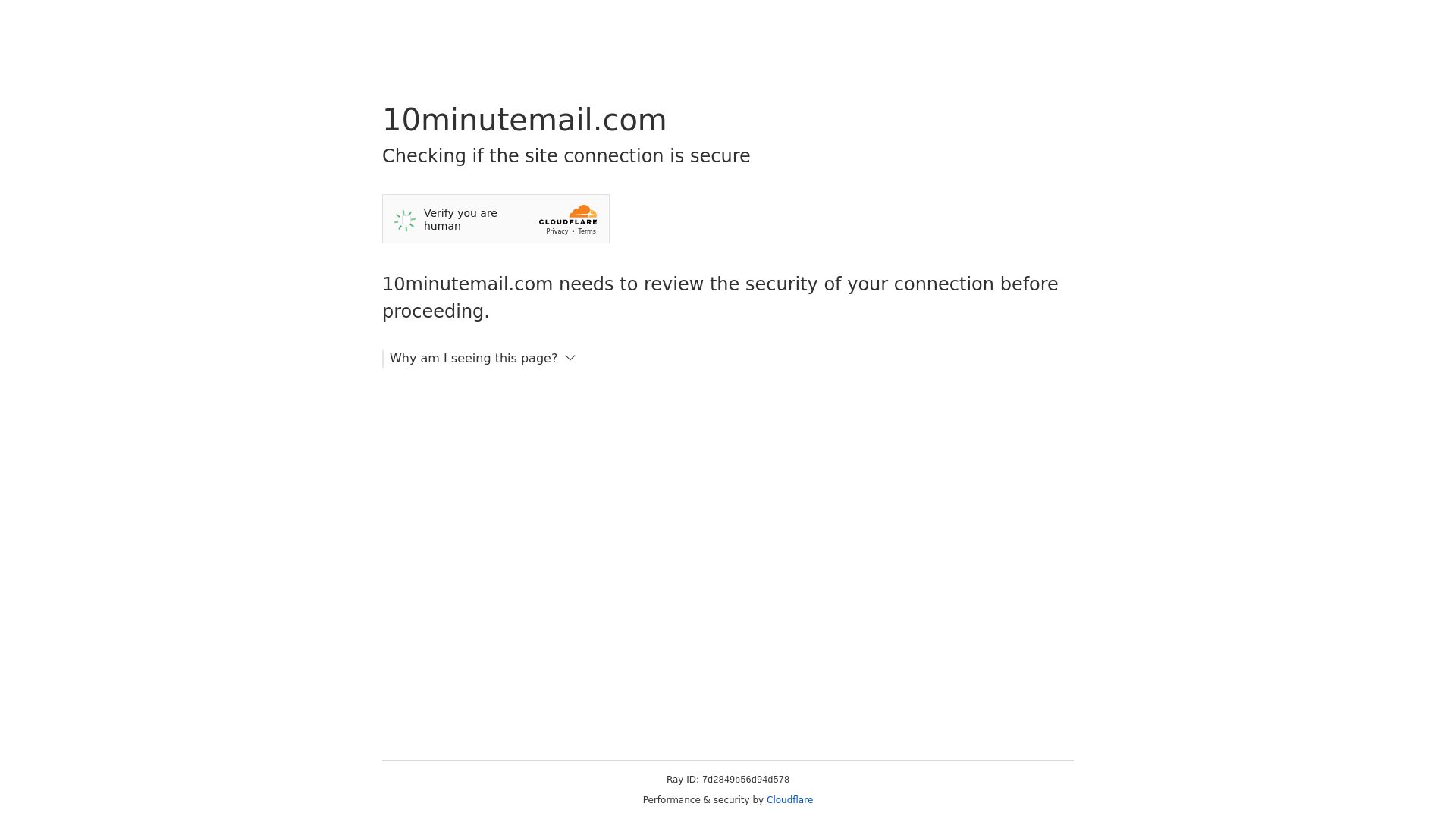 Stato del sito web 10minutemail.com è   ONLINE