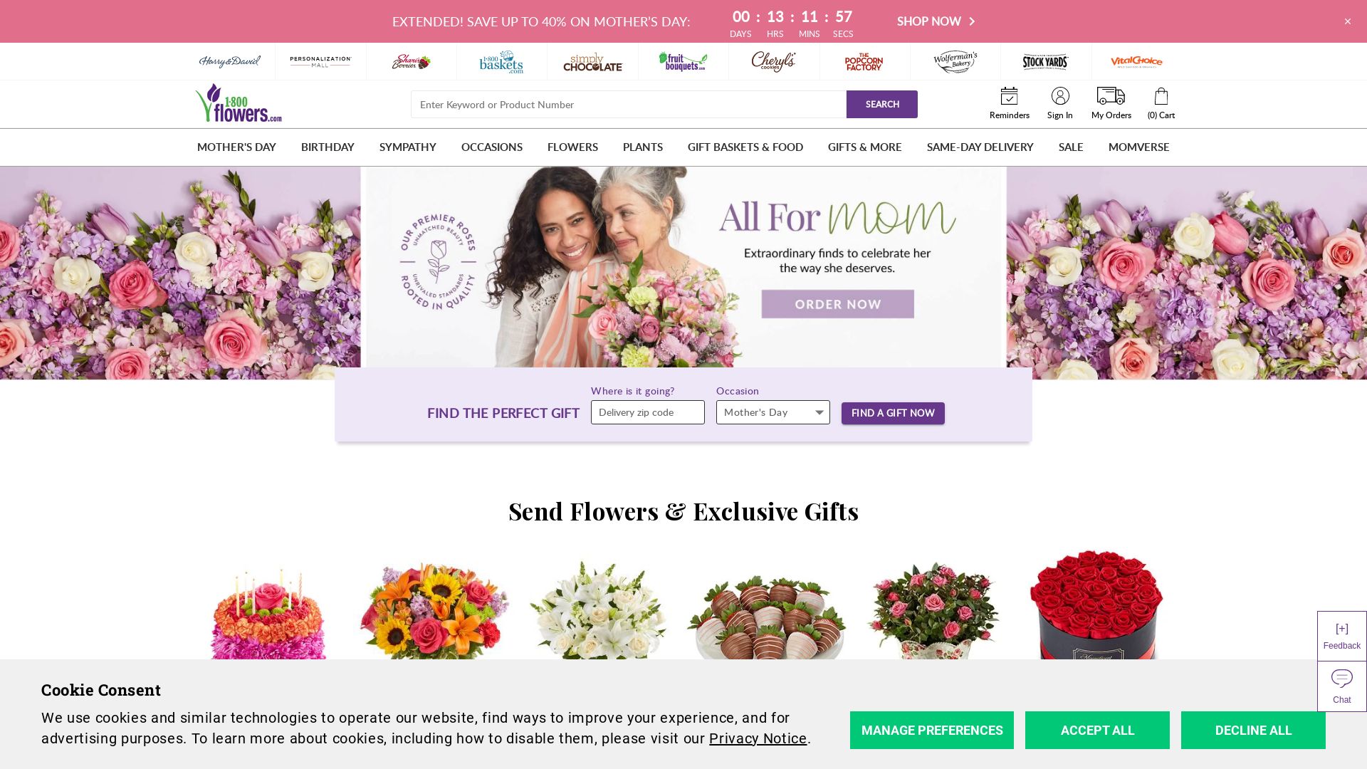 Stato del sito web 1800flowers.com è   ONLINE