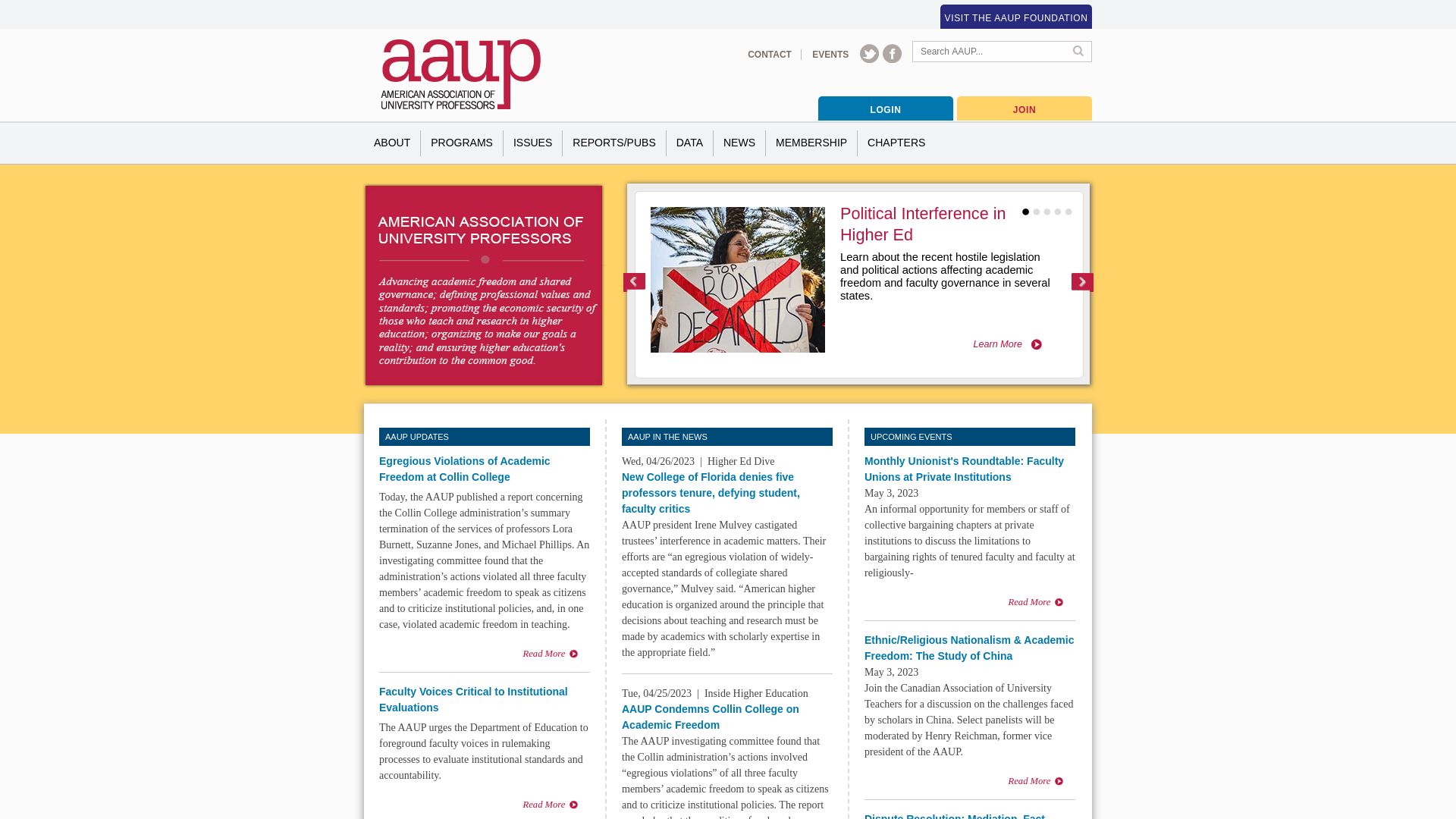 Stato del sito web aaup.org è   ONLINE