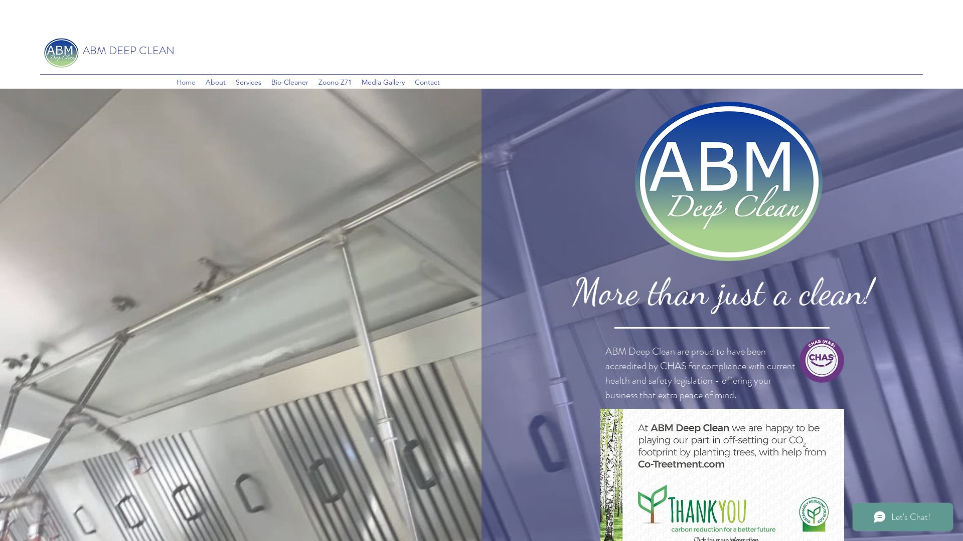 Stato del sito web abmdeepclean.co.uk è   ONLINE