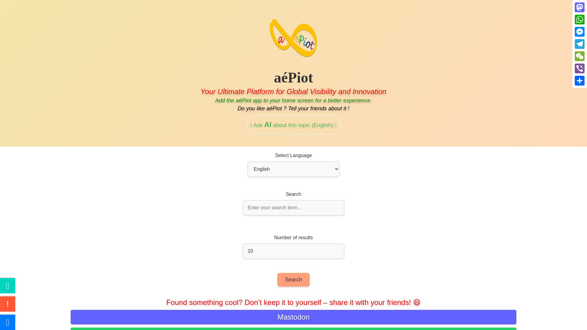 Stato del sito web aepiot.com è   ONLINE