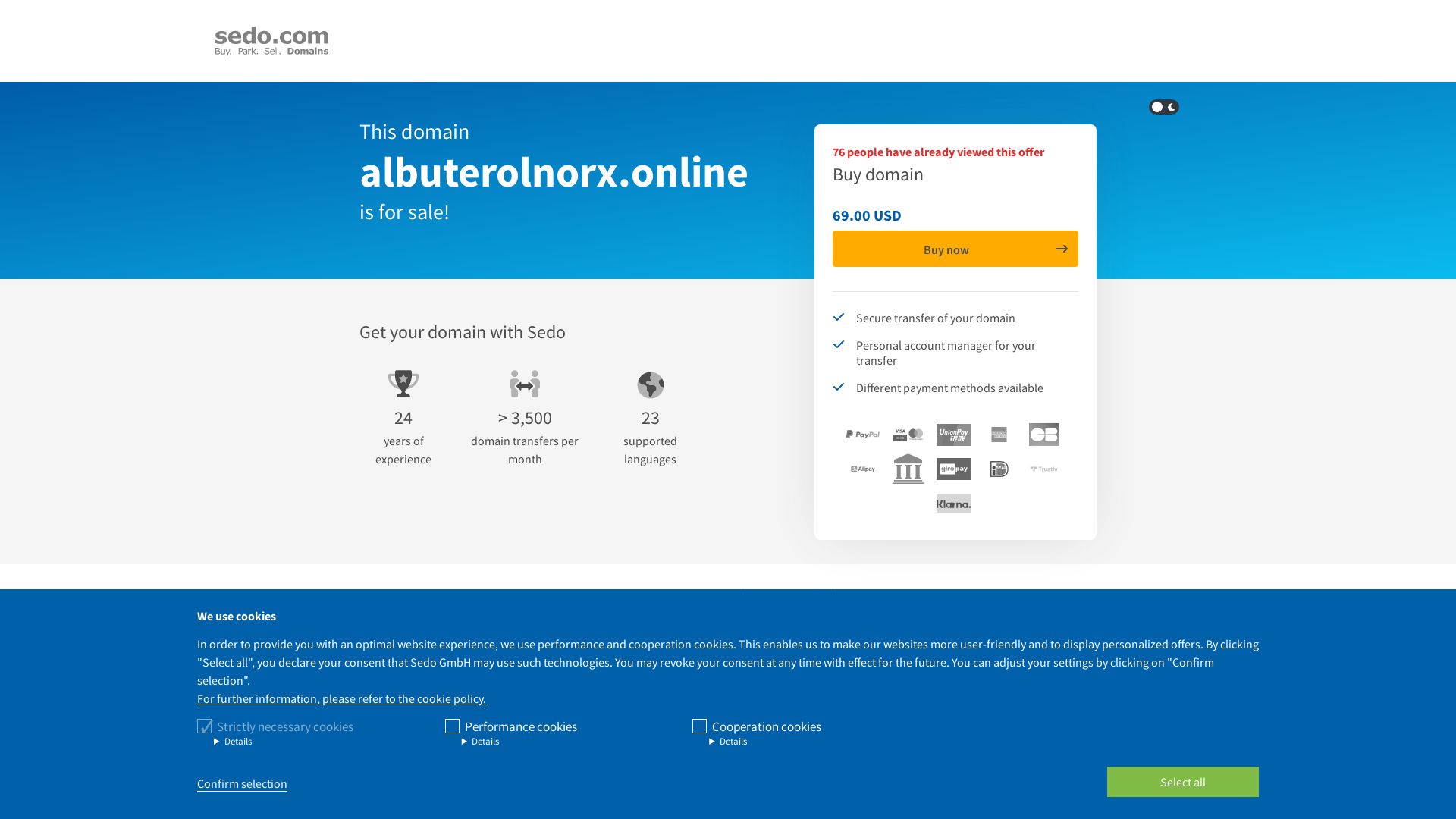 Stato del sito web albuterolnorx.online è   ONLINE