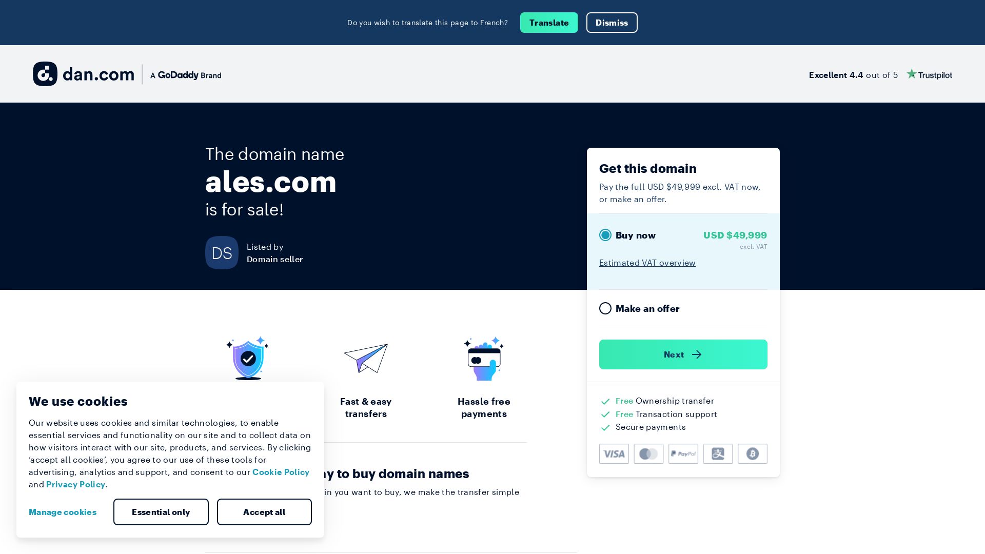 Stato del sito web ales.com è   ONLINE