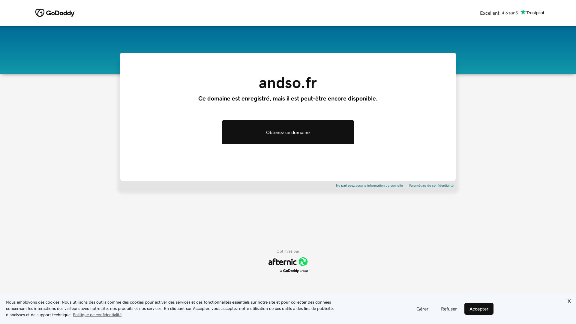 Stato del sito web andso.fr è   ONLINE