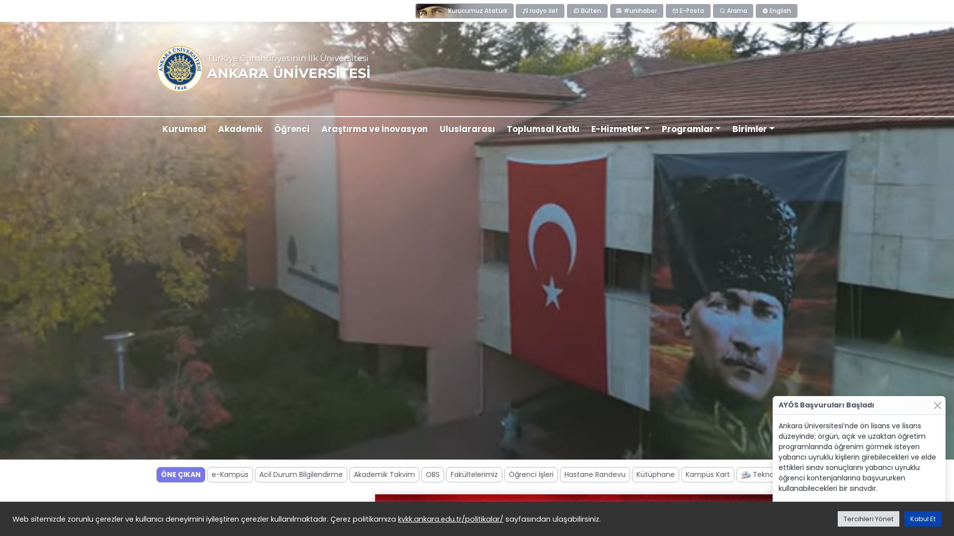 Stato del sito web ankara.edu.tr è   ONLINE