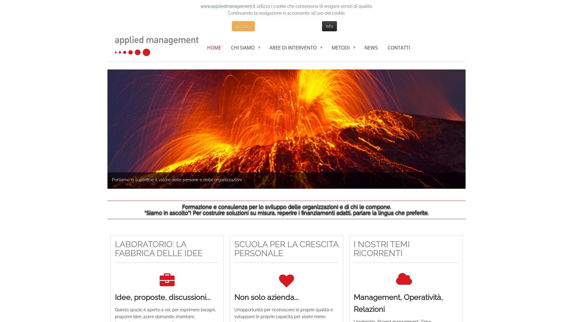 Stato del sito web appliedmanagement.it è   ONLINE