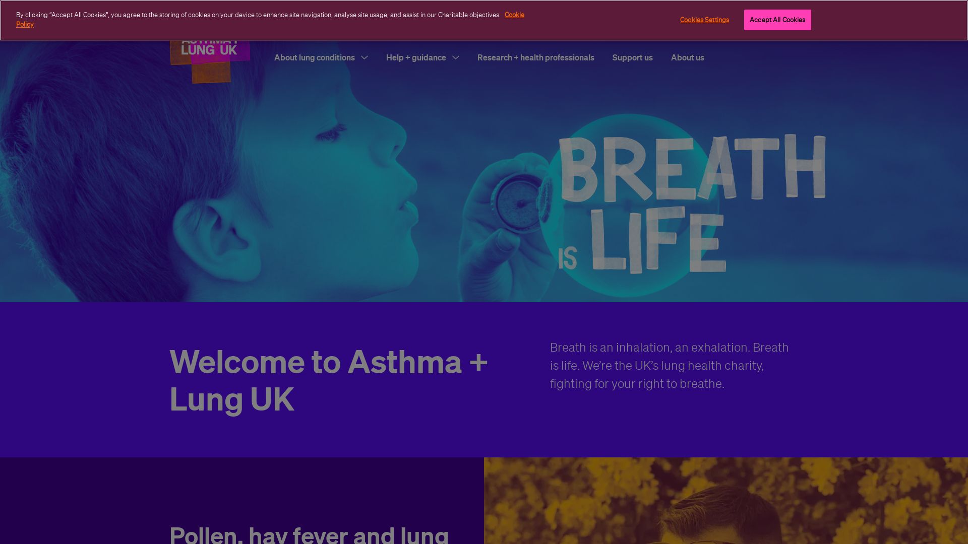 Stato del sito web asthma.org.uk è   ONLINE