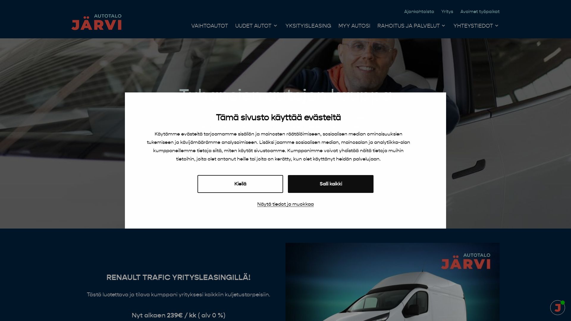 Stato del sito web autotalojarvi.fi è   ONLINE