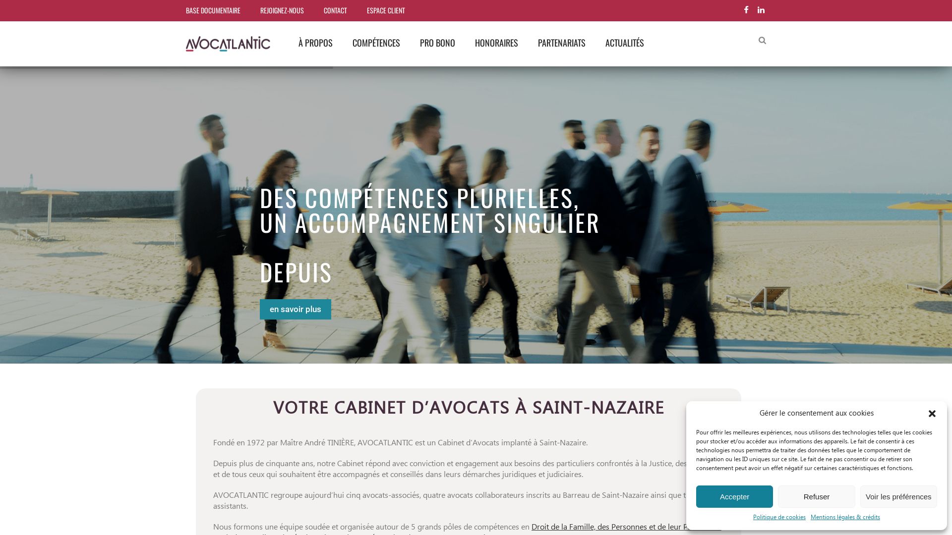 Stato del sito web avocatlantic.fr è   ONLINE