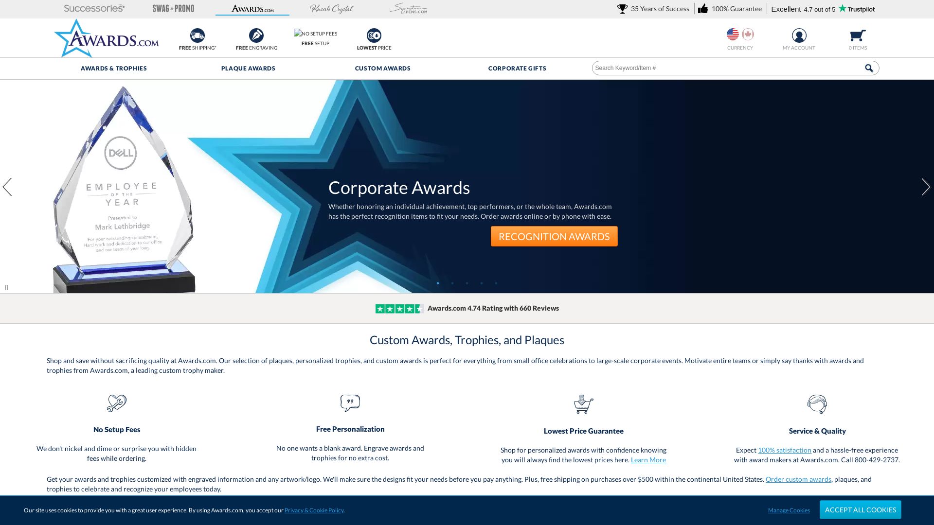Stato del sito web awards.com è   ONLINE
