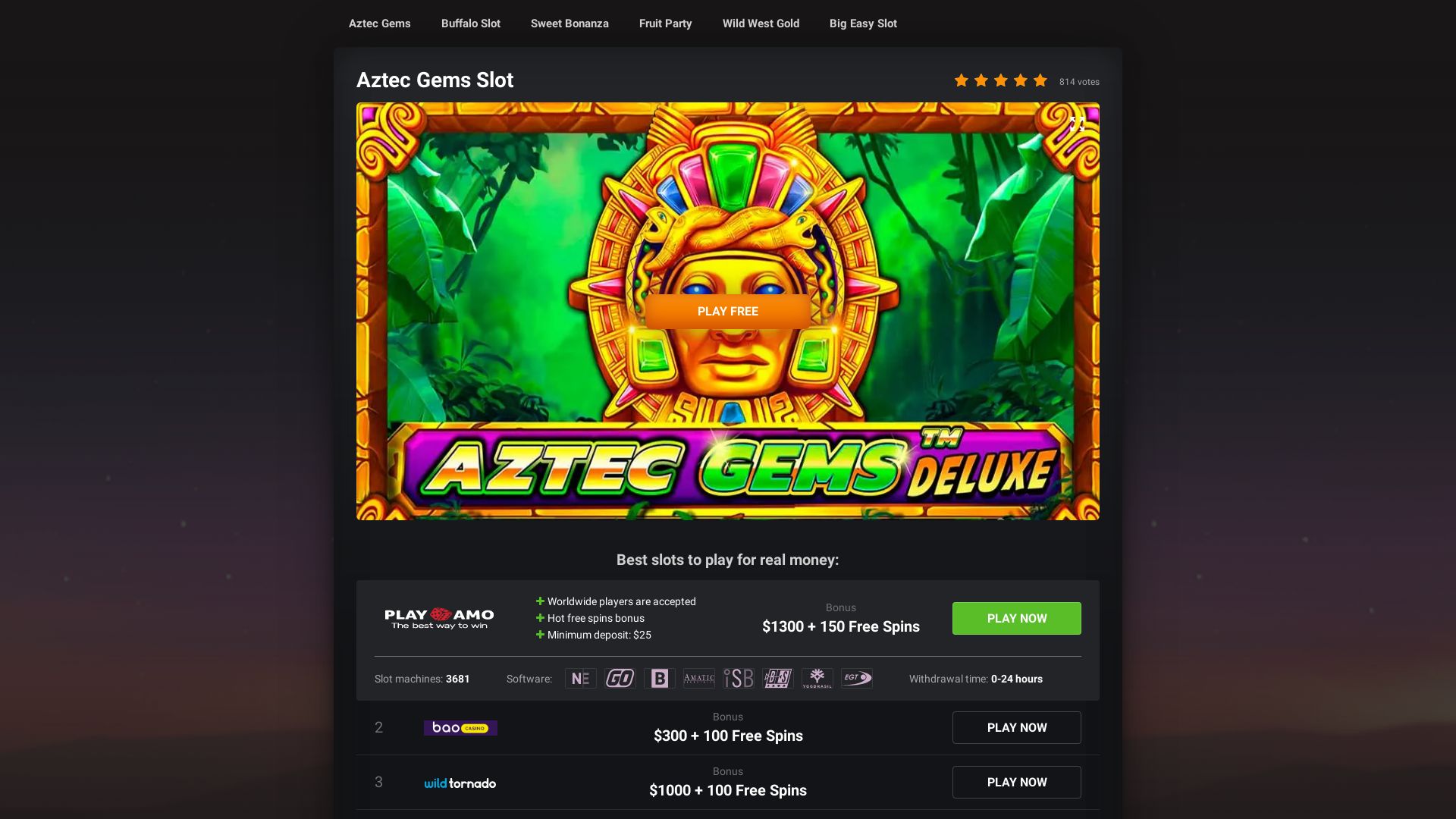 Stato del sito web aztec-gems.com è   ONLINE