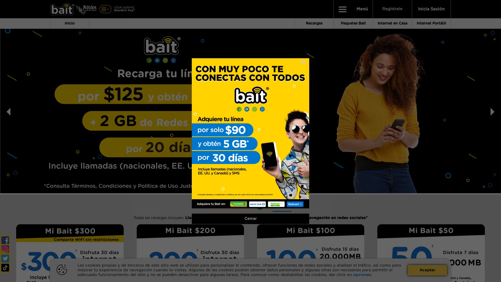 Stato del sito web bait.com.mx è   ONLINE
