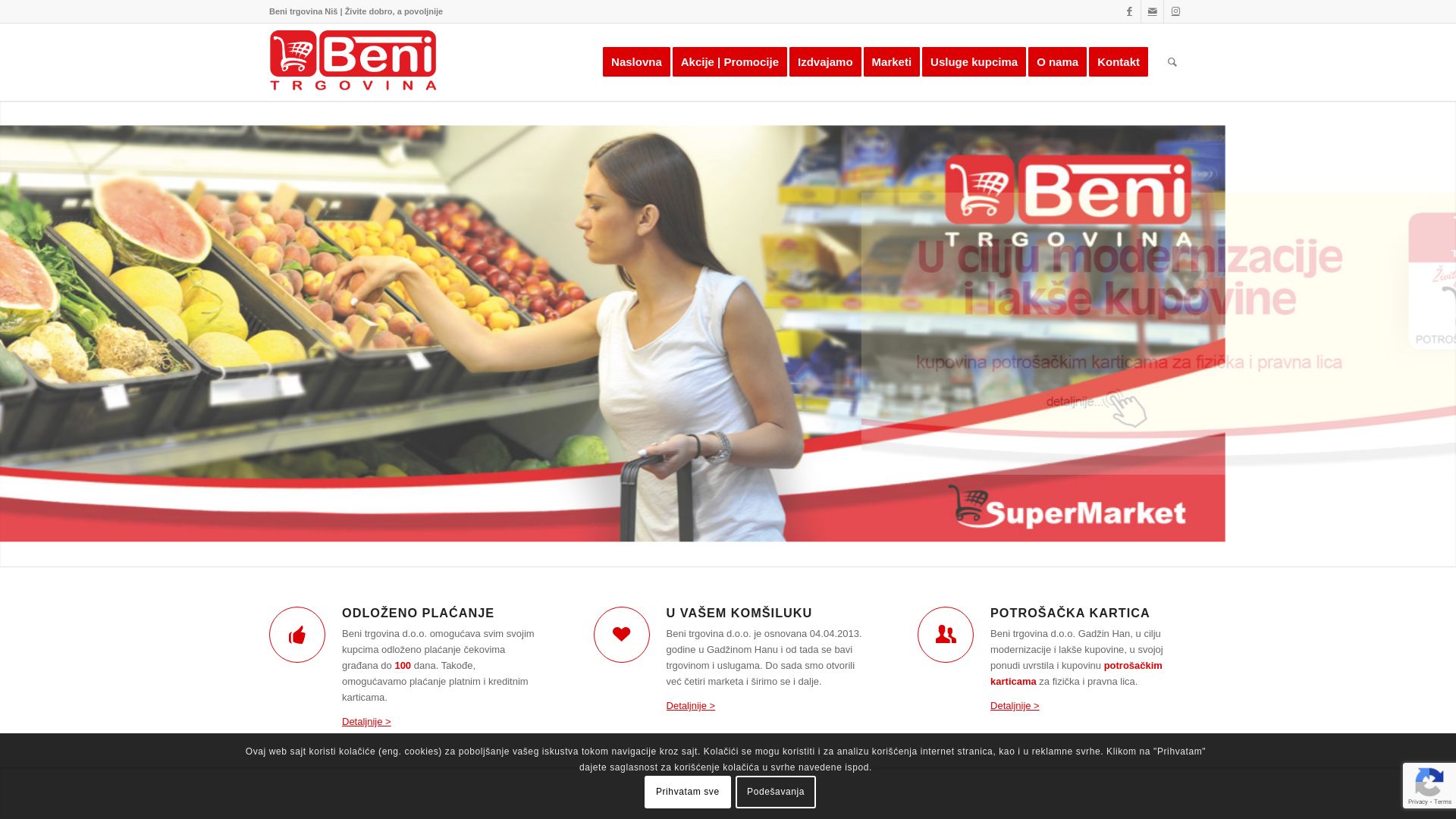 Stato del sito web benitrgovina.rs è   ONLINE