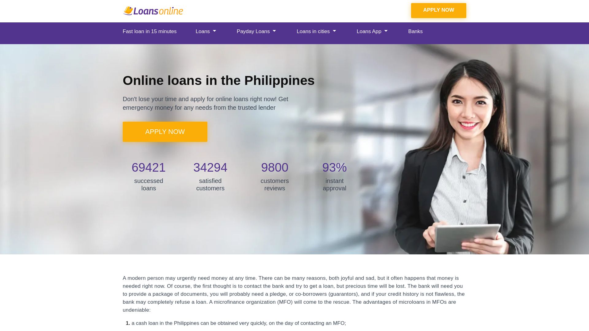 Stato del sito web bestloanonline.com è   ONLINE