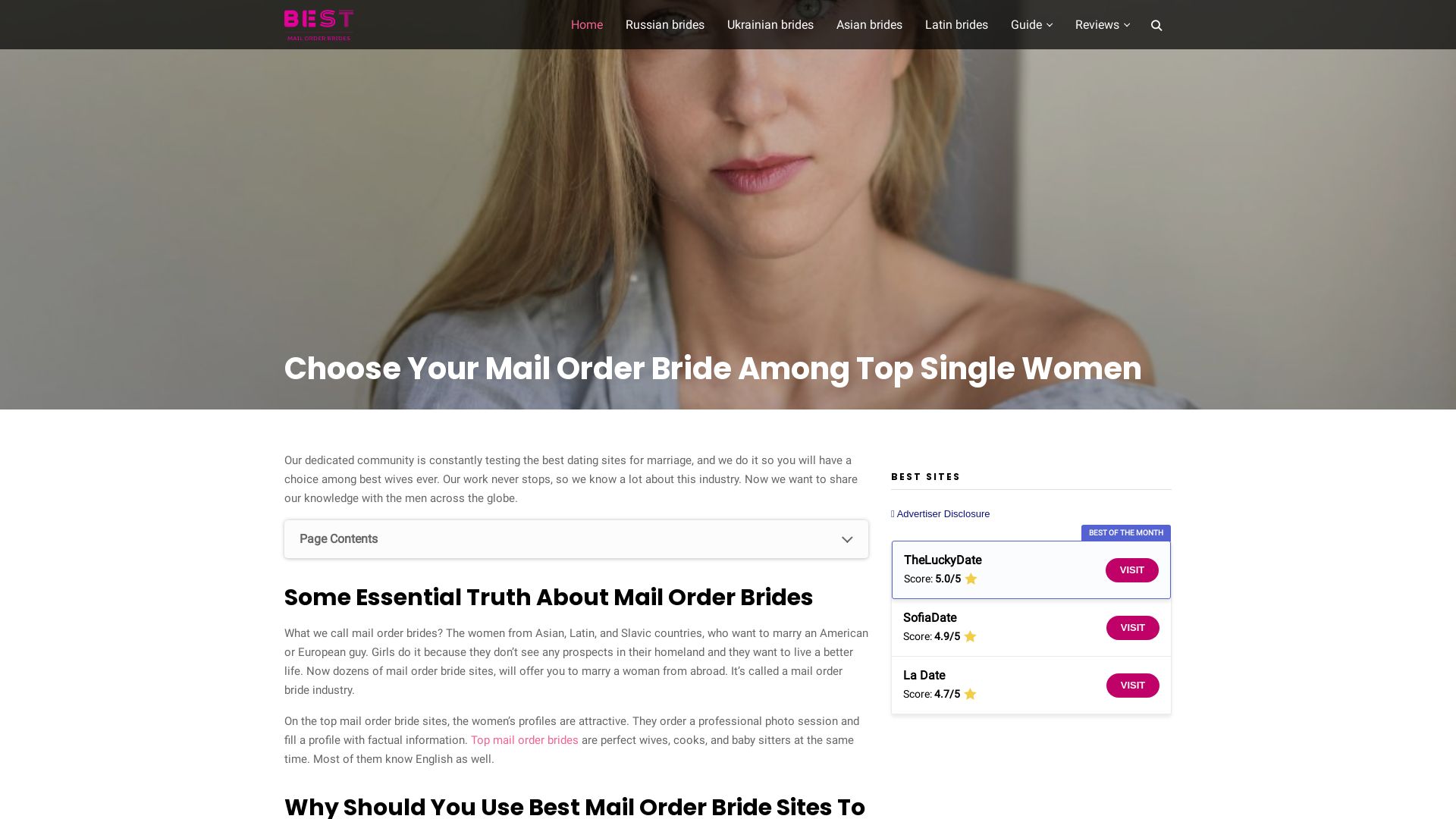 Stato del sito web bestmailorderbrides.net è   ONLINE