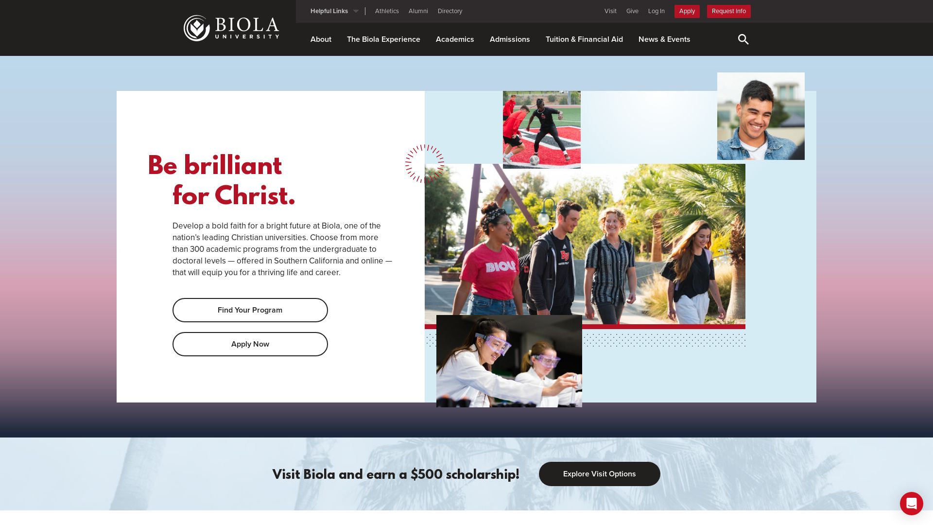 Stato del sito web biola.edu è   ONLINE