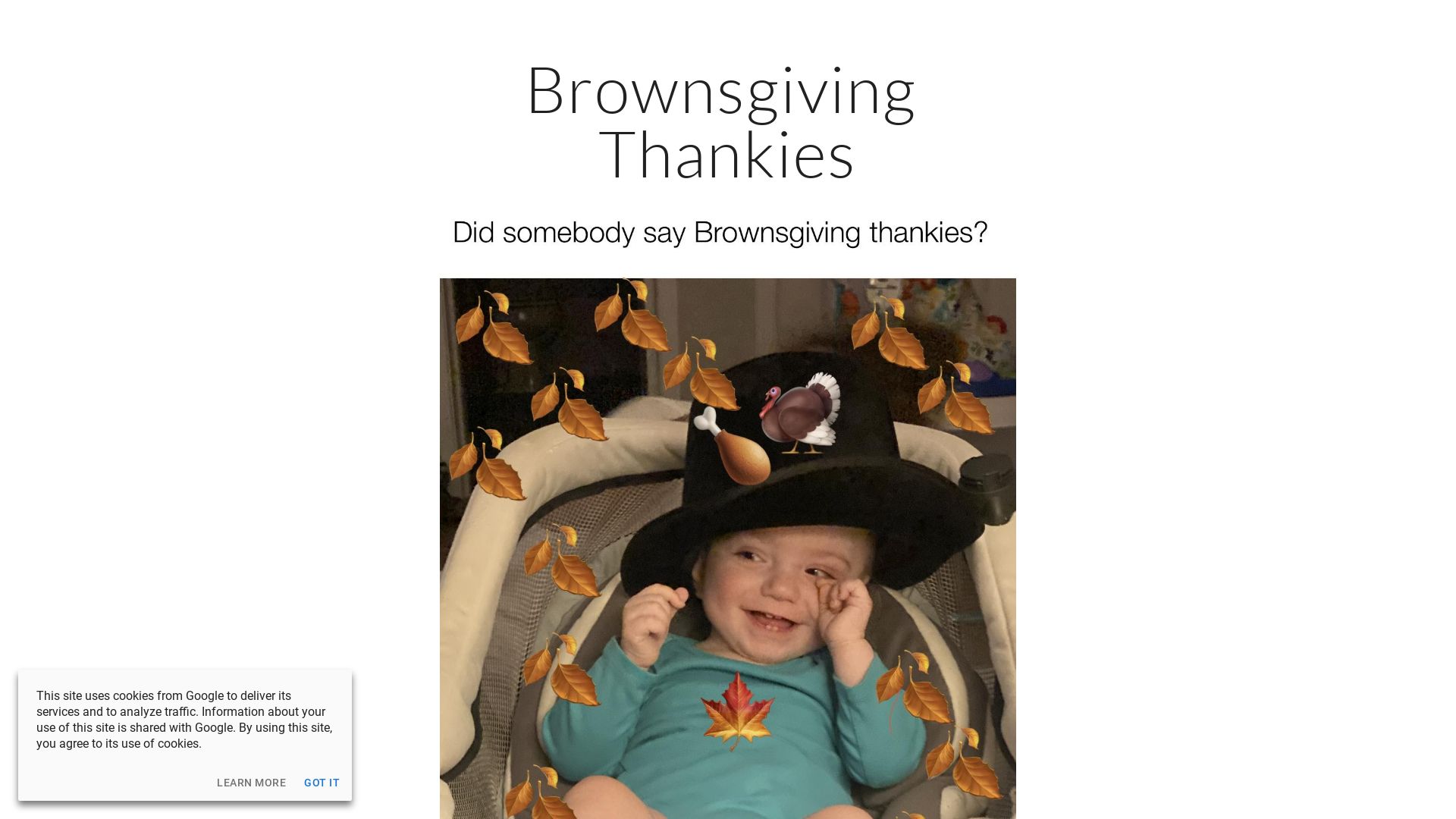 Stato del sito web brownsgivingthankies.com è   ONLINE