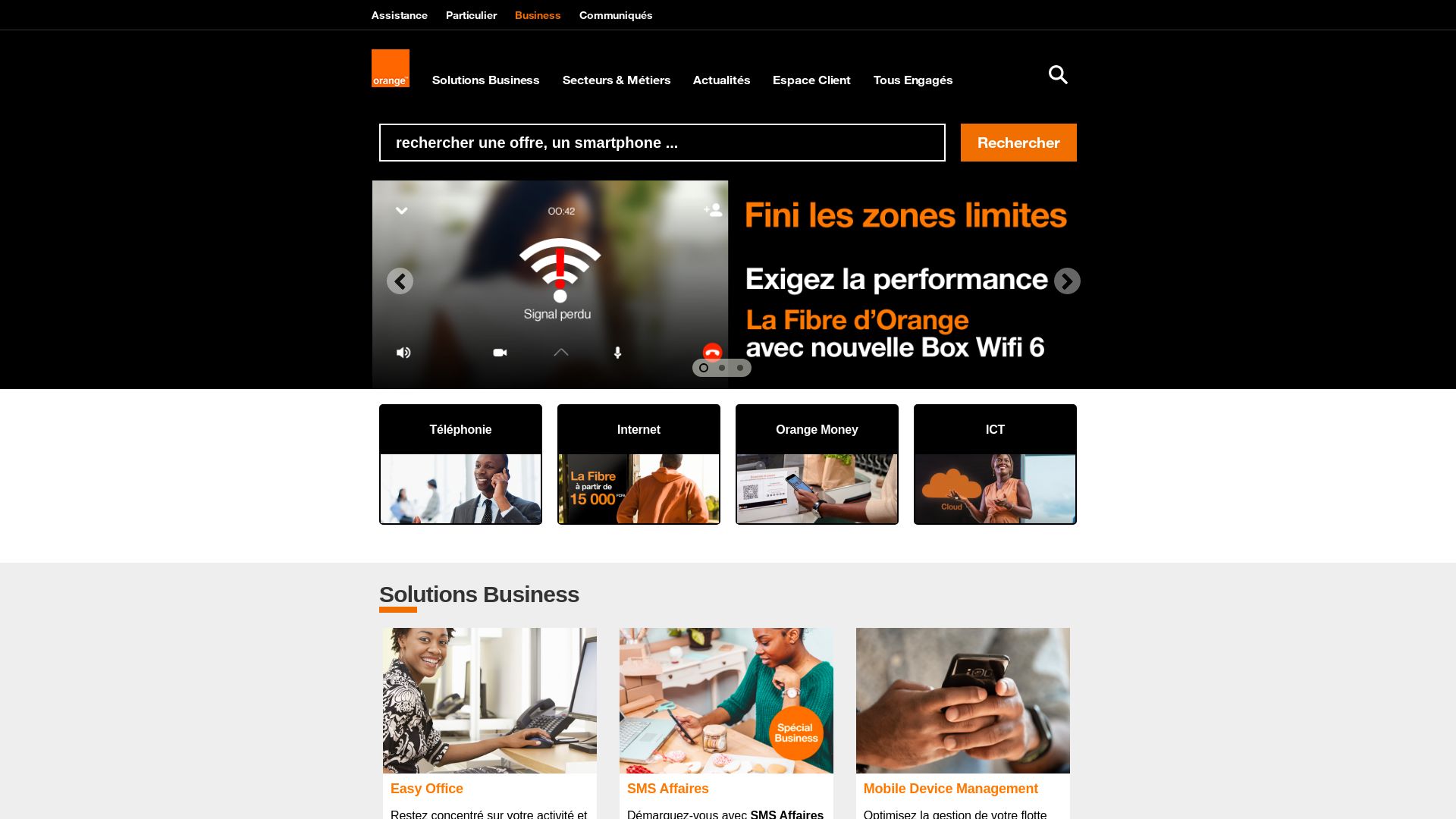 Stato del sito web business.orange.ci è   ONLINE