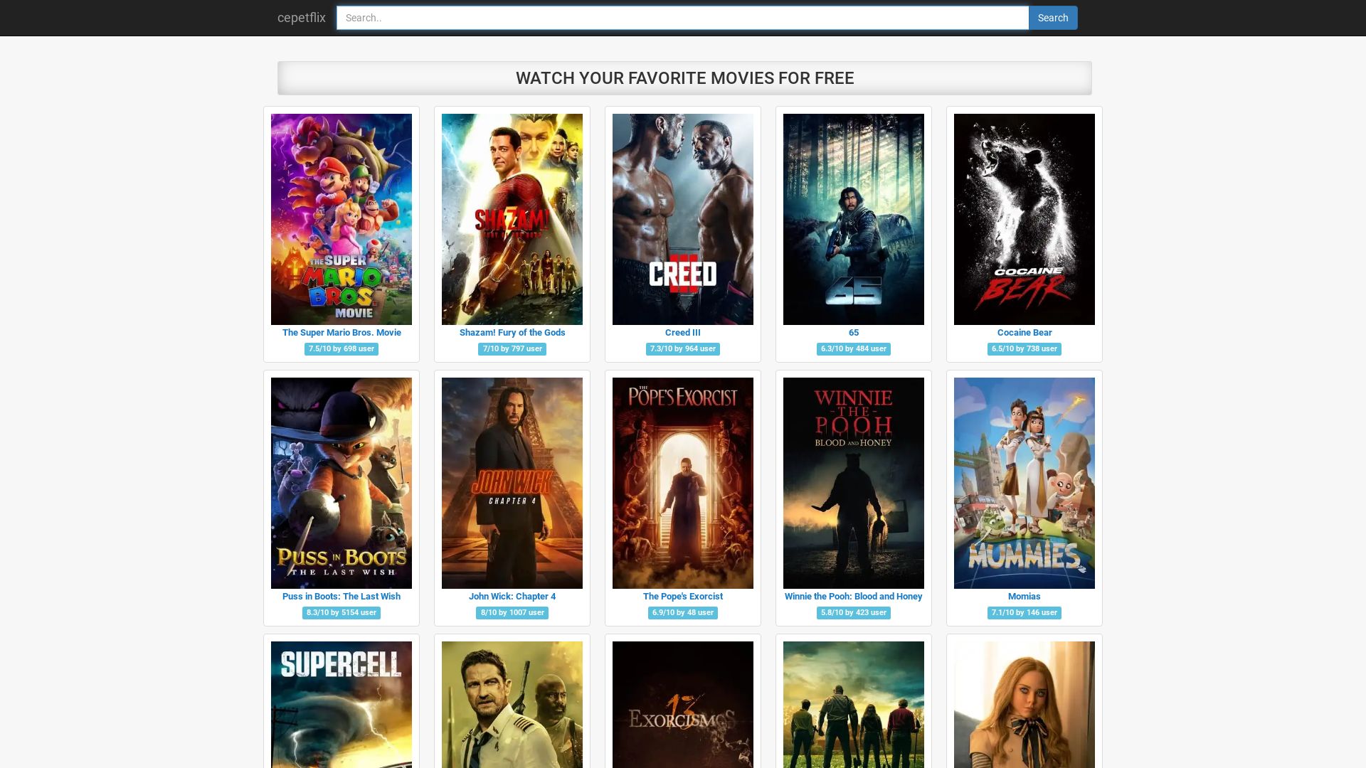 Stato del sito web cepetflix.xyz è   ONLINE