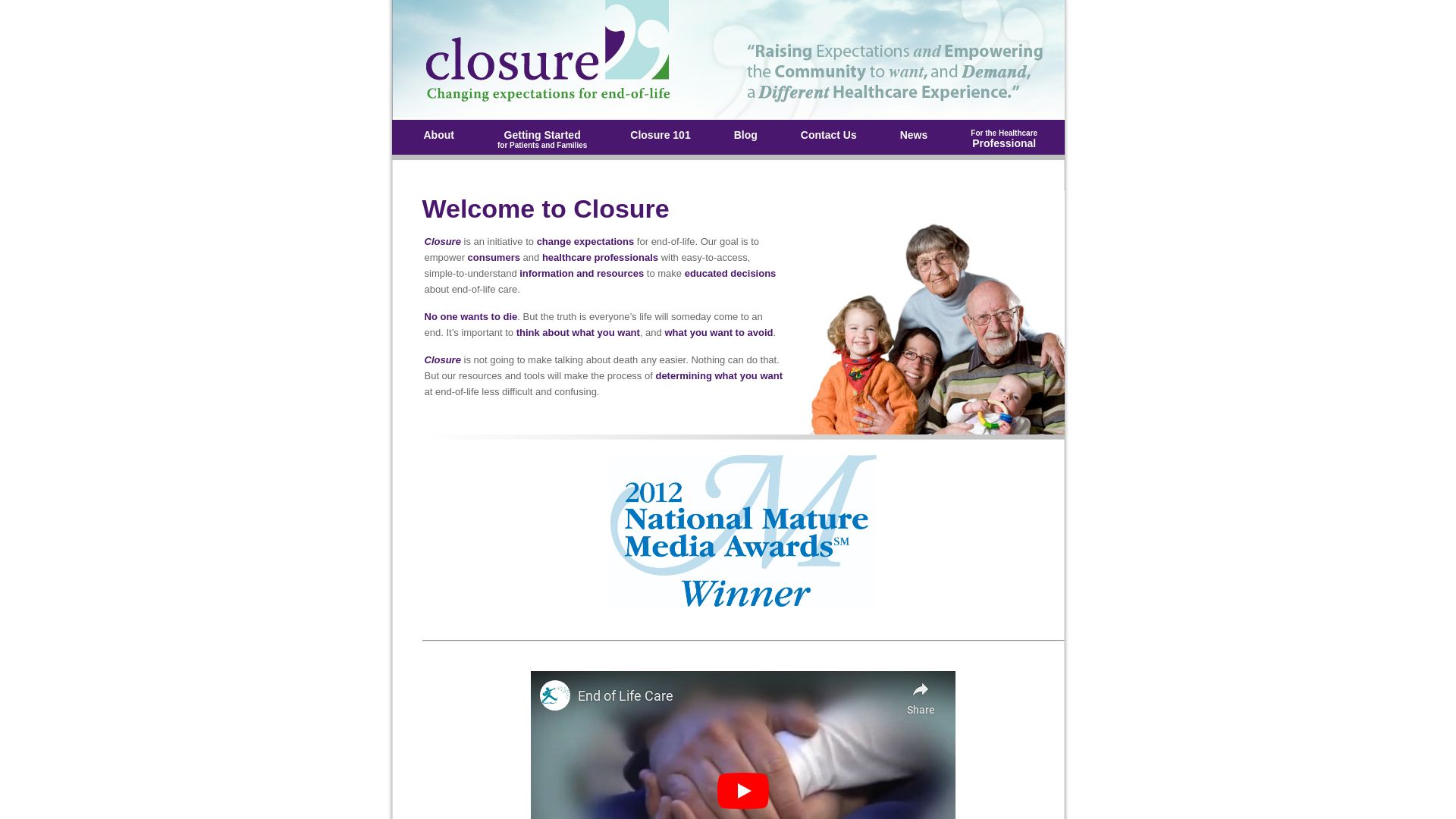 Stato del sito web closure.org è   ONLINE