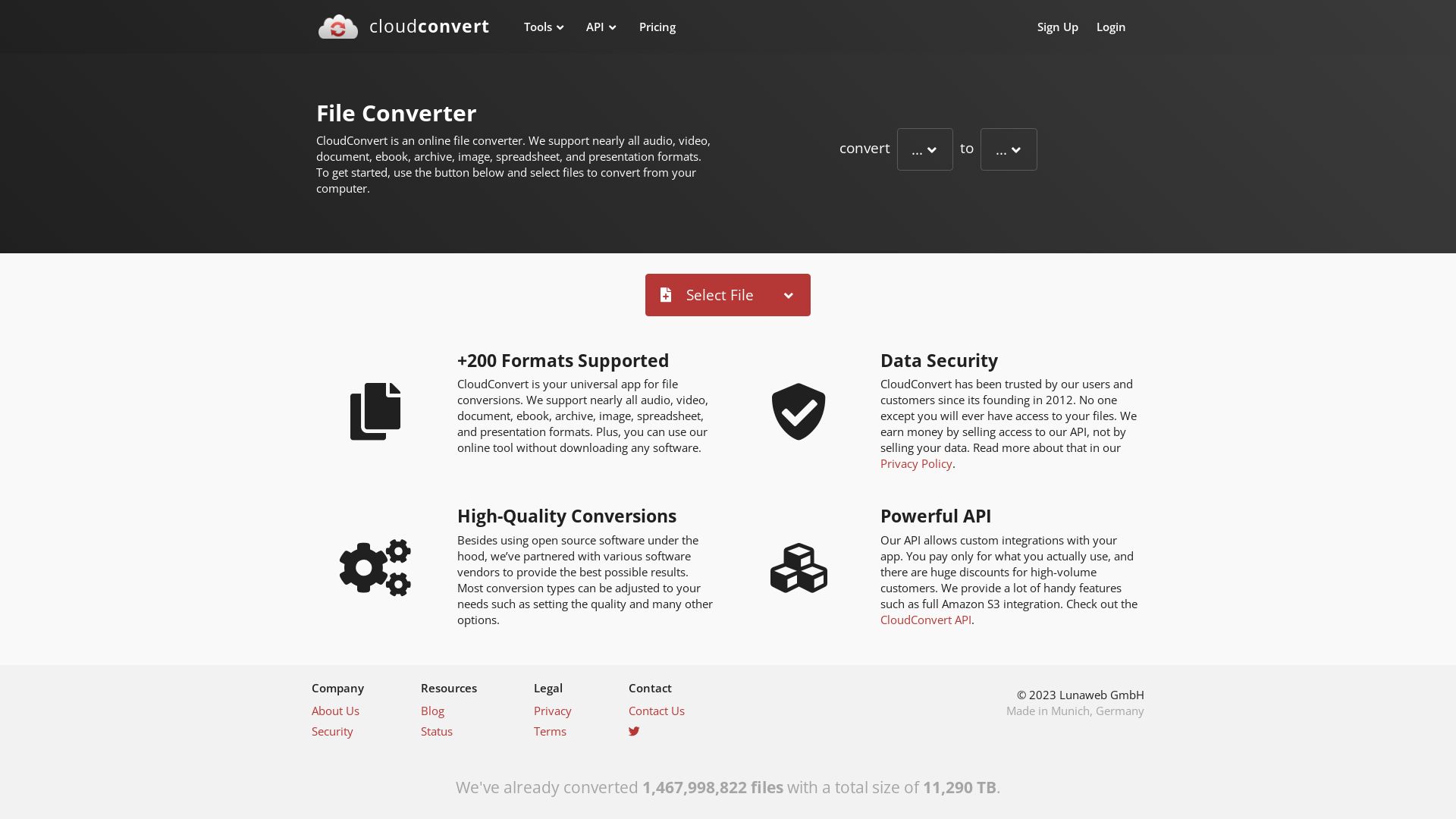 Stato del sito web cloudconvert.com è   ONLINE