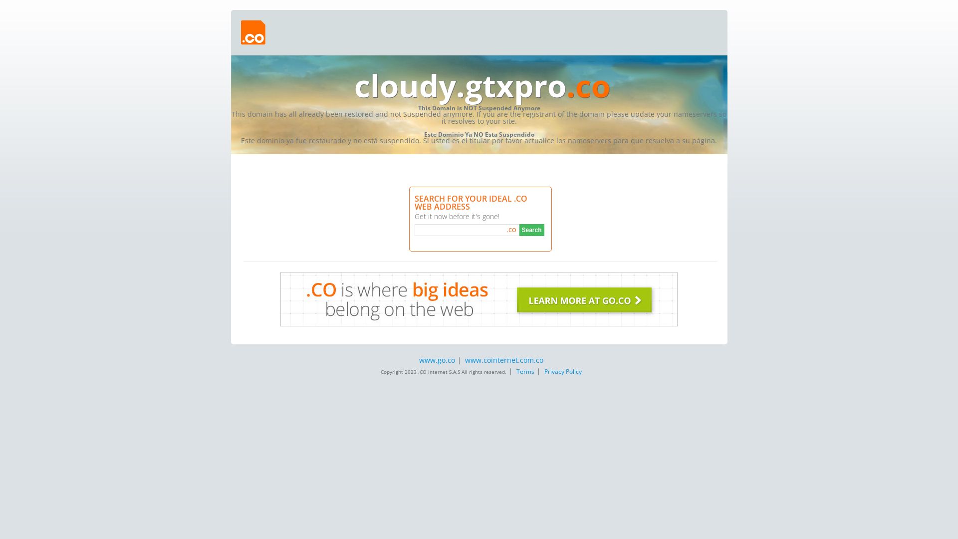 Stato del sito web cloudy.gtxpro.co è   ONLINE