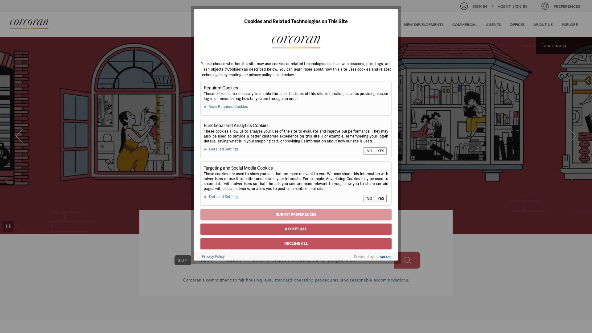 Stato del sito web corcoran.com è   ONLINE