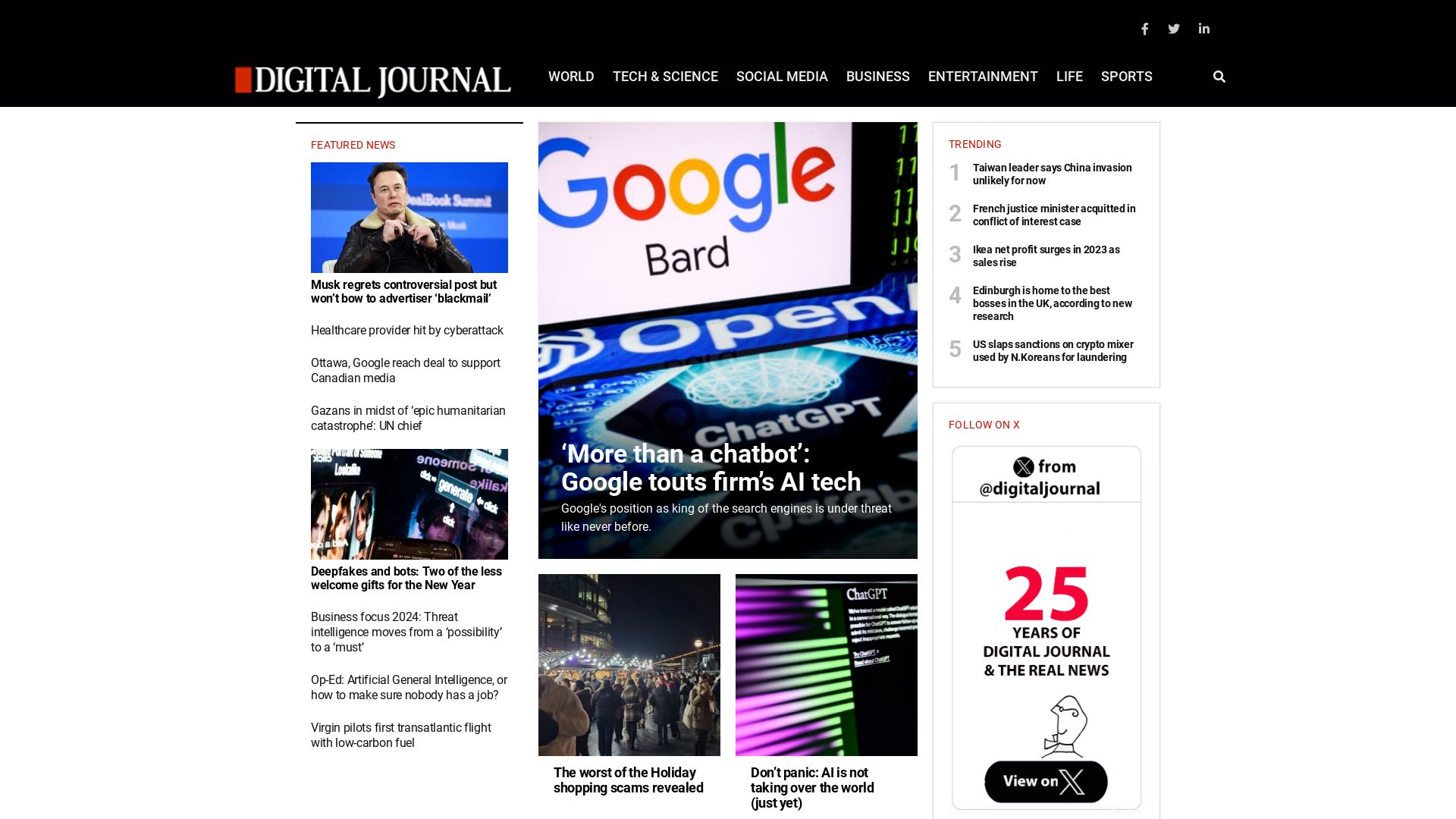 Stato del sito web digitaljournal.com è   ONLINE