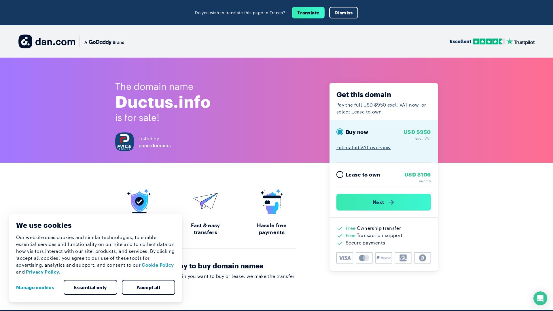 Stato del sito web ductus.info è   ONLINE