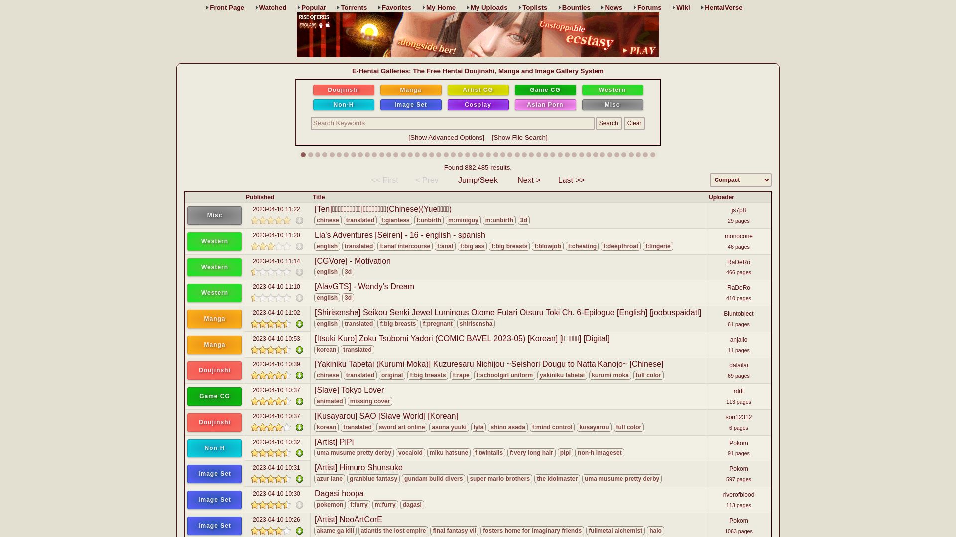 Stato del sito web e-hentai.org è   ONLINE