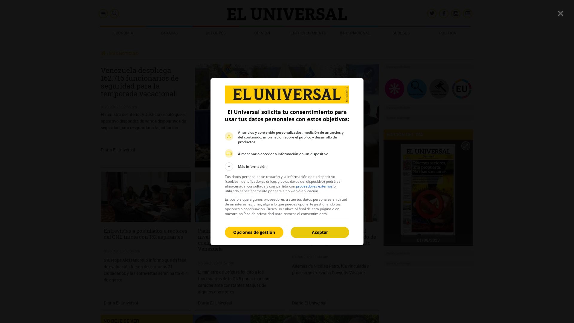 Stato del sito web eluniversal.com è   ONLINE