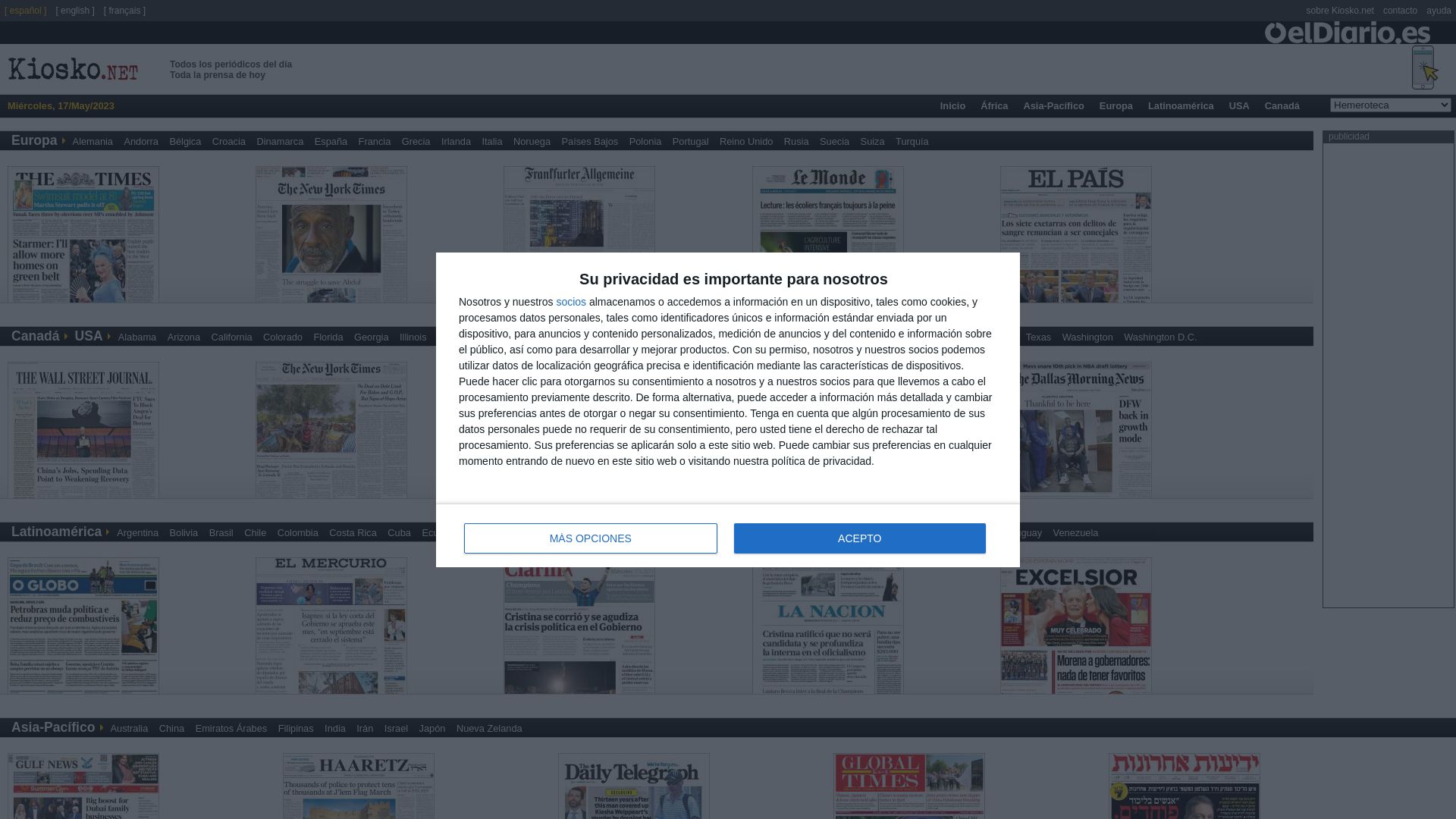 Stato del sito web es.kiosko.net è   ONLINE