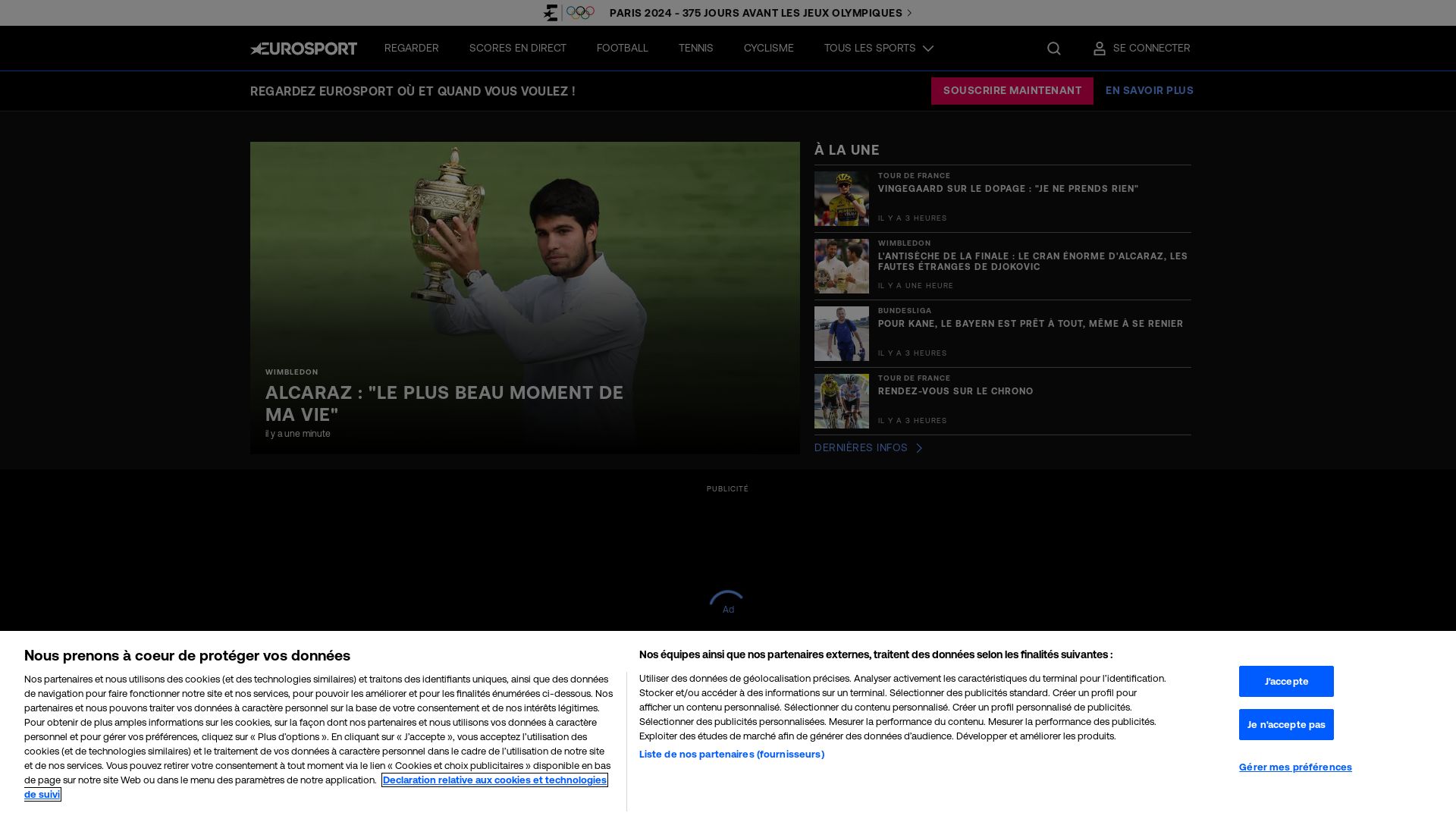 Stato del sito web eurosport.fr è   ONLINE