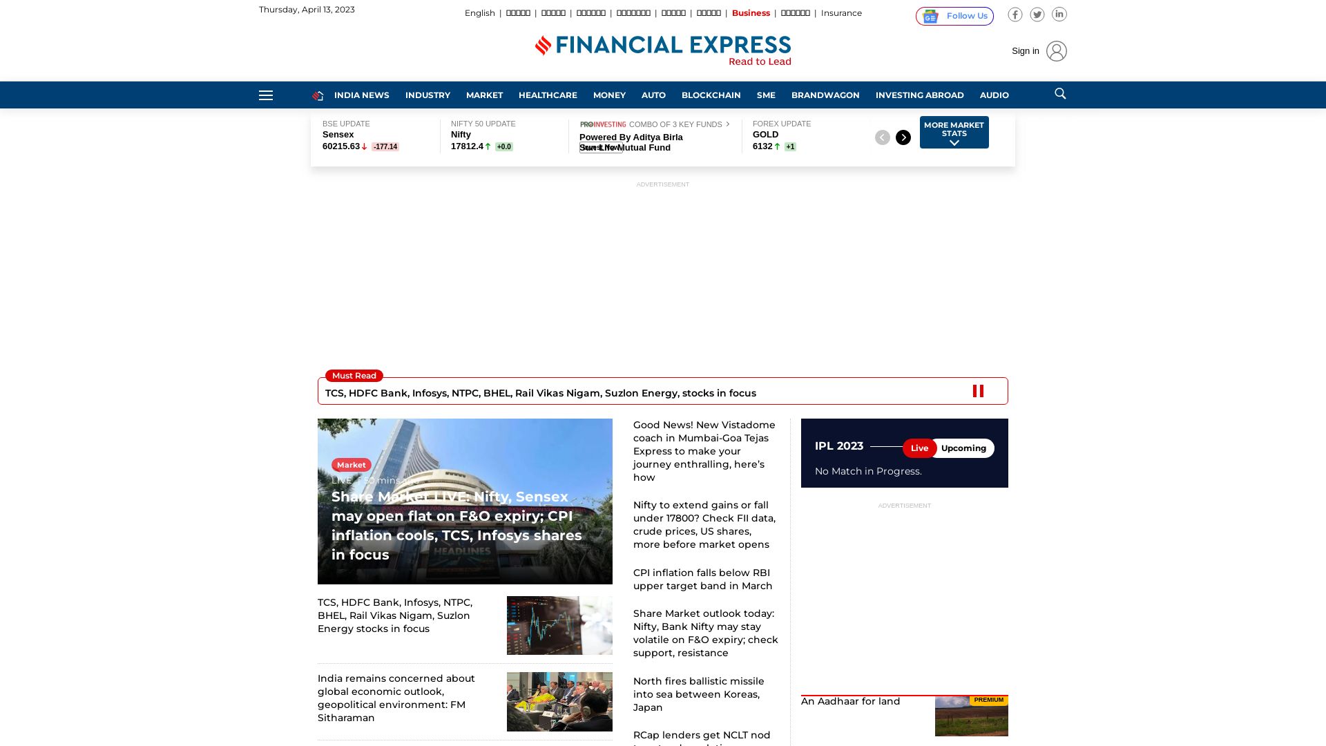 Stato del sito web financialexpress.com è   ONLINE