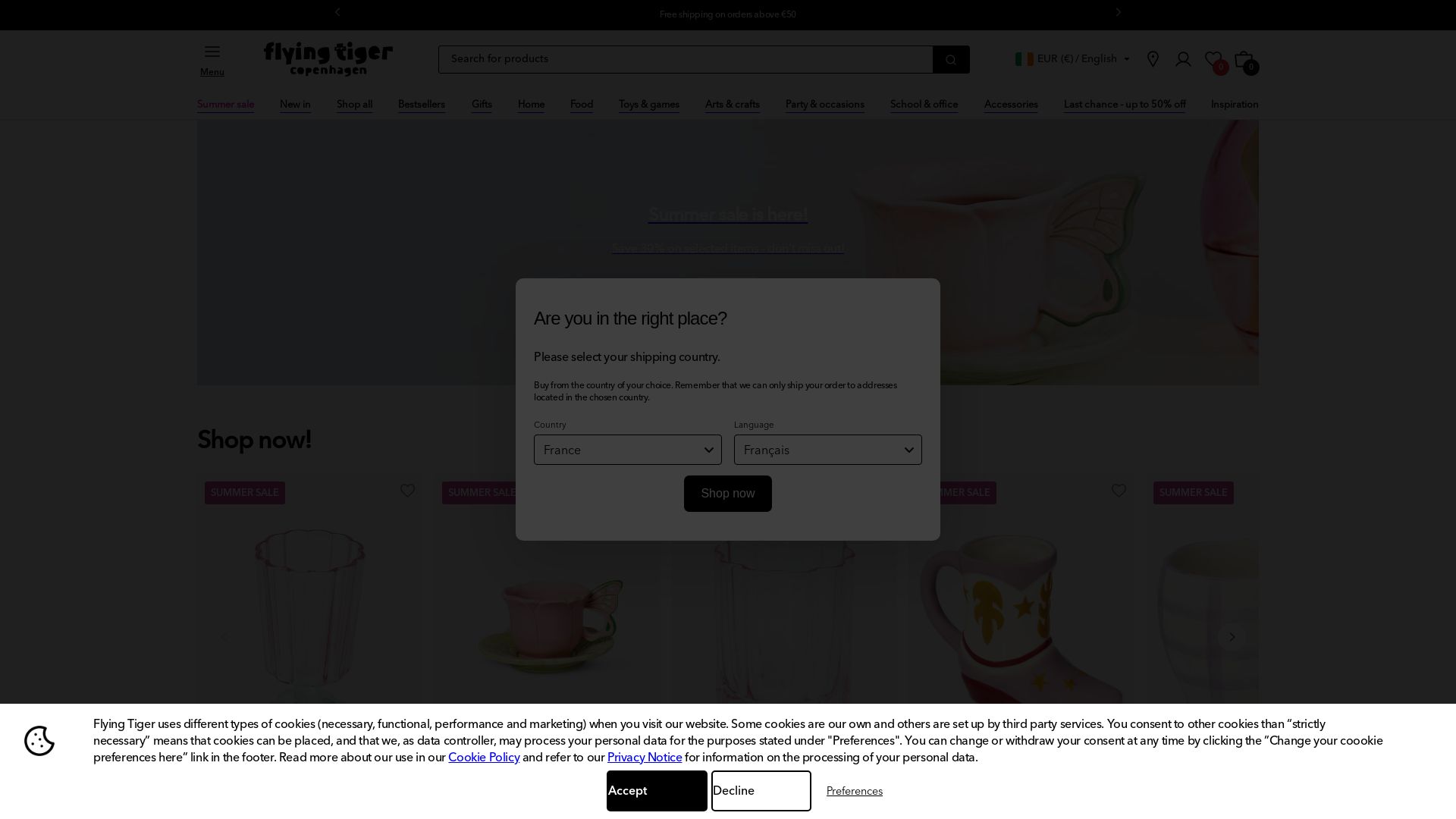 Stato del sito web flyingtiger.com è   ONLINE