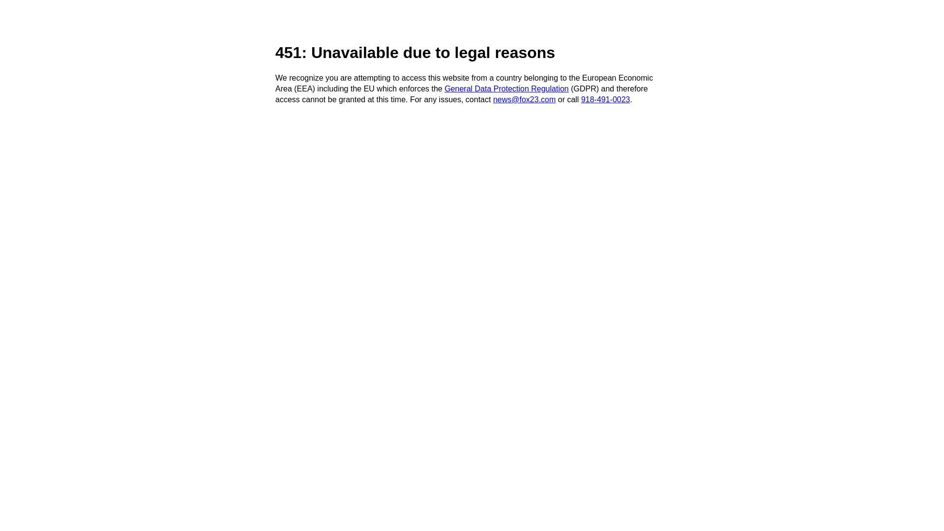 Stato del sito web fox23.com è   ONLINE