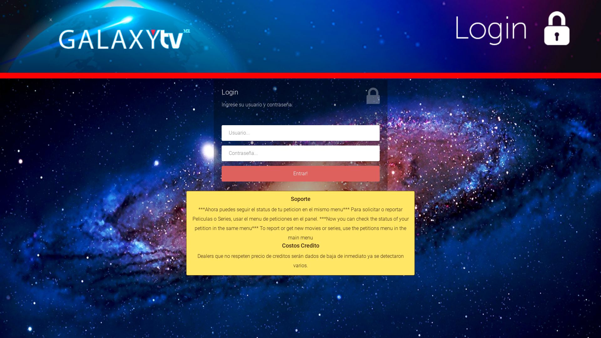Stato del sito web galaxytv.mx è   ONLINE