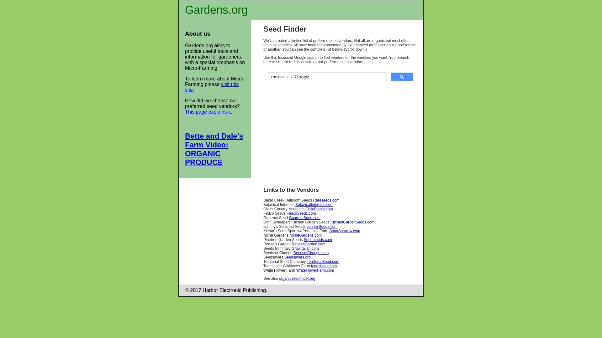 Stato del sito web gardens.org è   ONLINE