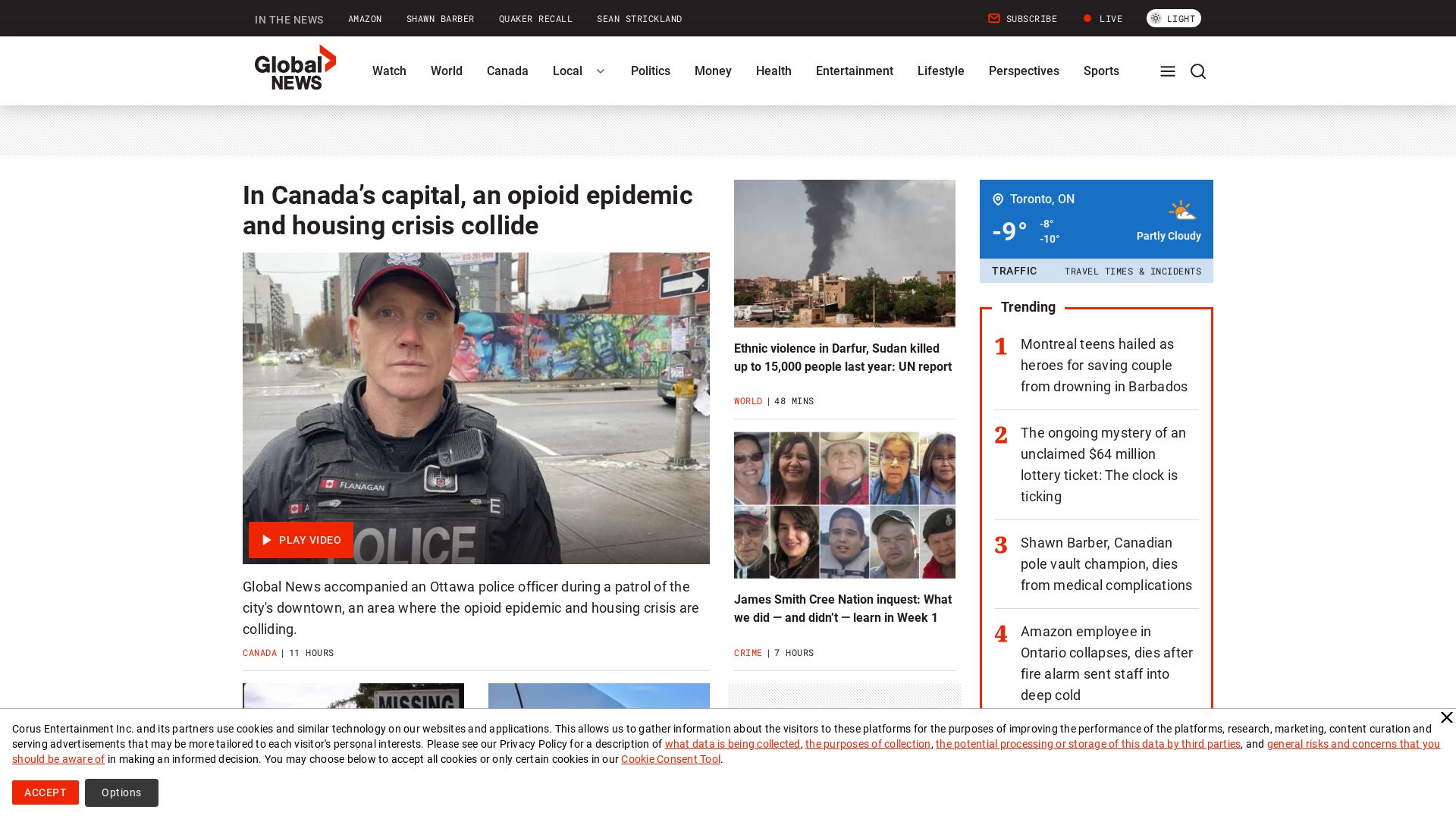 Stato del sito web globalnews.ca è   ONLINE