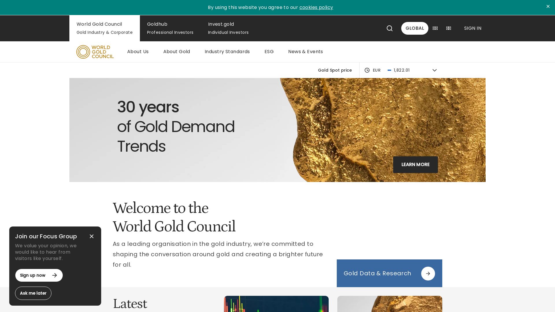 Stato del sito web gold.org è   ONLINE