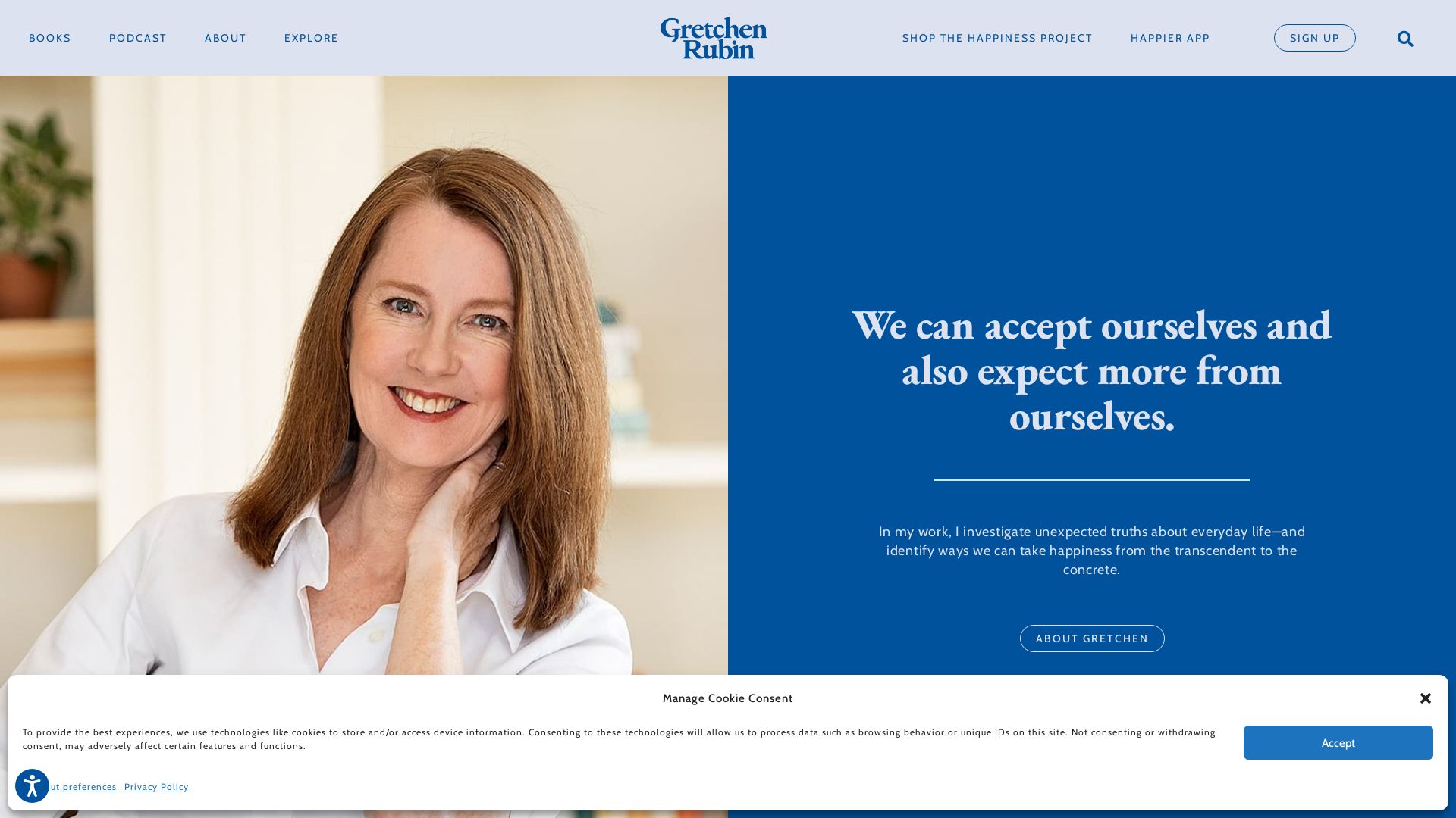 Stato del sito web gretchenrubin.com è   ONLINE