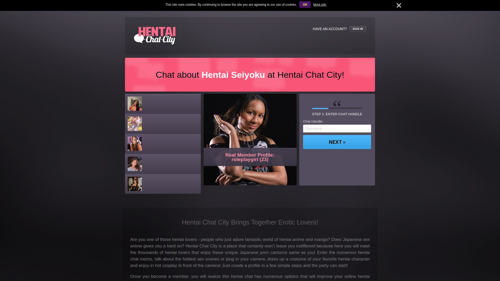 Stato del sito web hentai-chat-city.com è   ONLINE