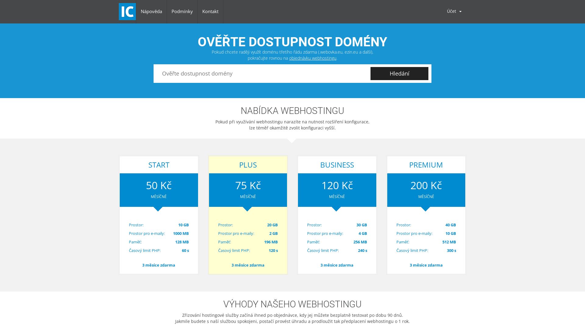 Stato del sito web ic.cz è   ONLINE