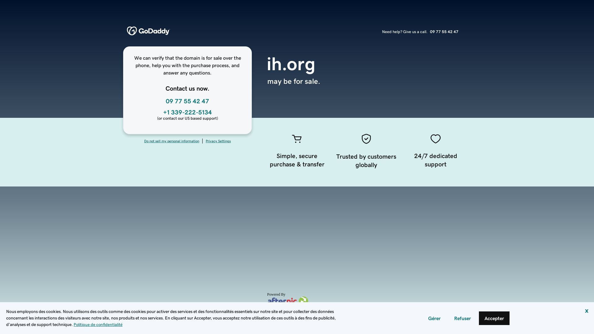 Stato del sito web ih.org è   ONLINE