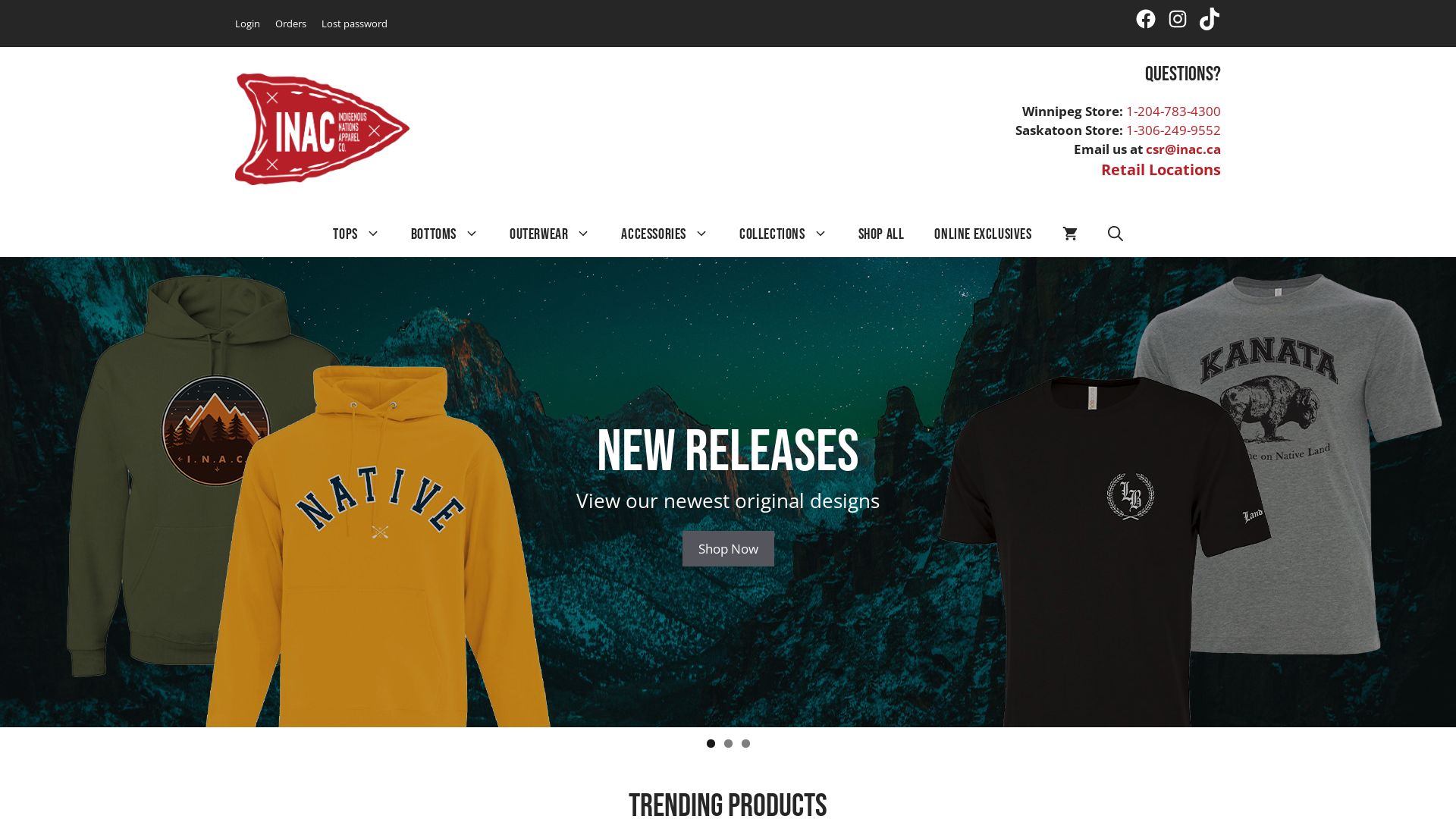 Stato del sito web inac.ca è   ONLINE