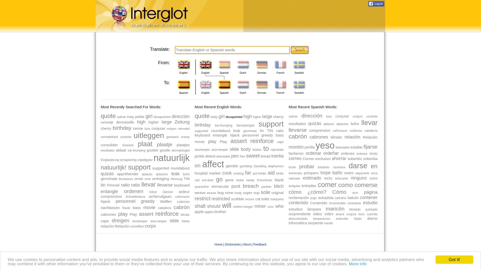 Stato del sito web interglot.com è   ONLINE