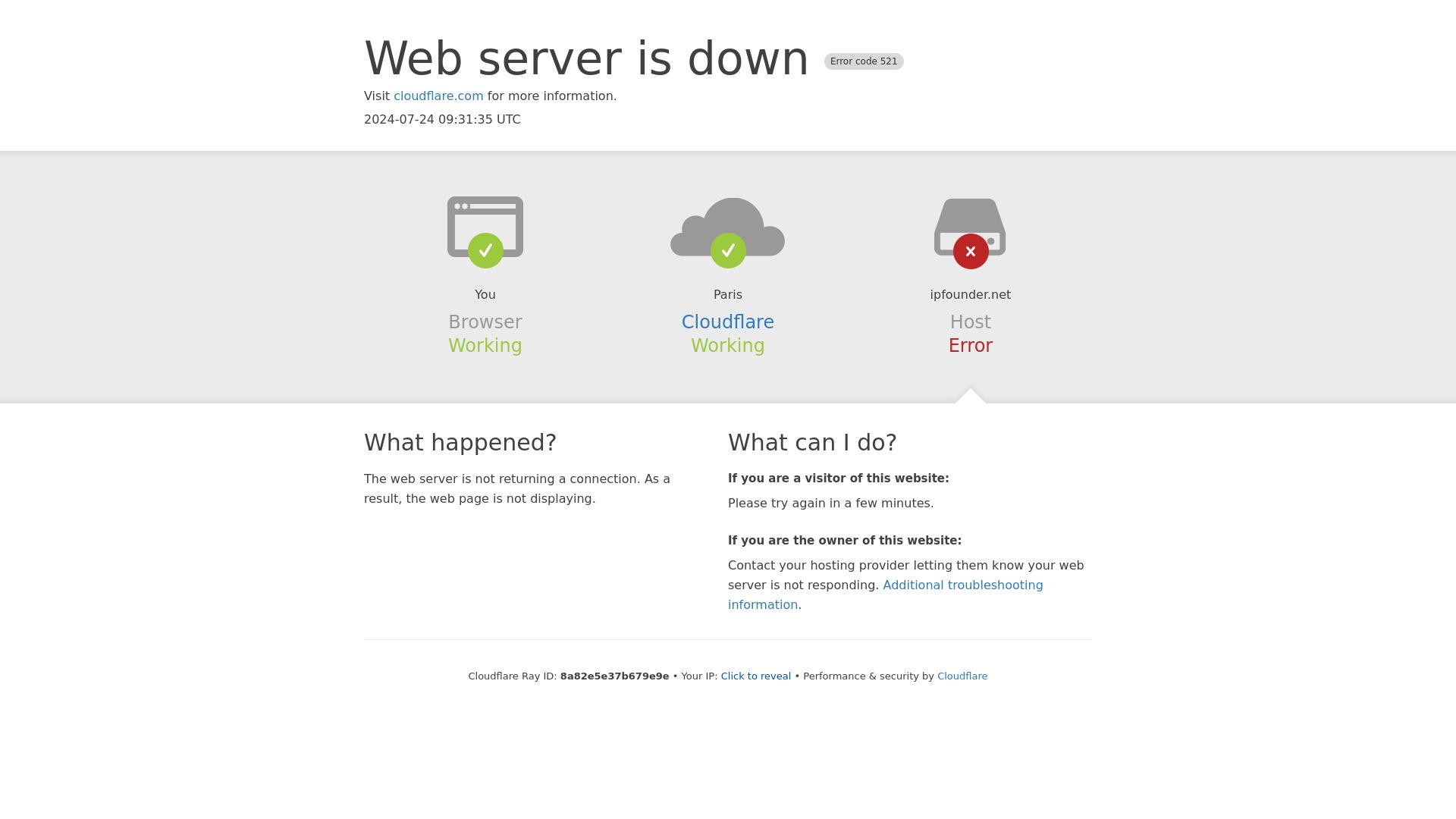 Stato del sito web ipfounder.net è   ONLINE