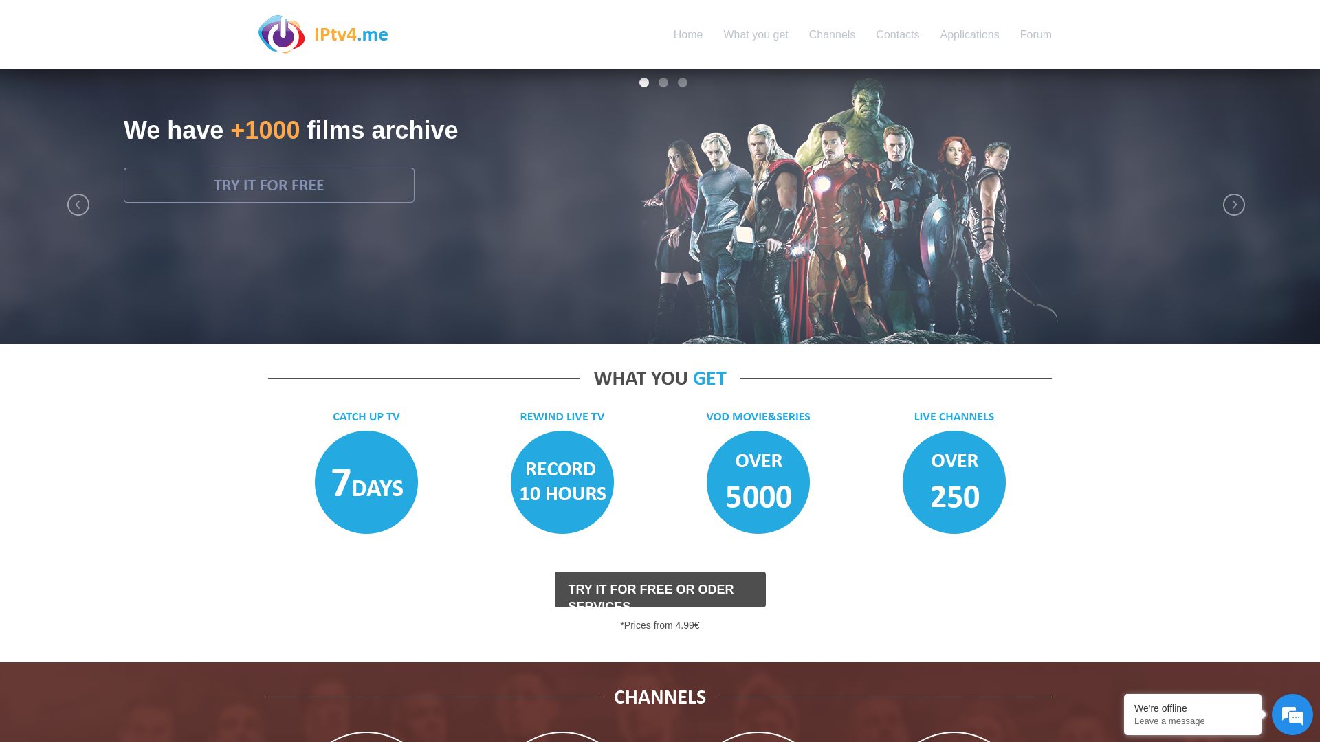 Stato del sito web iptv4.me è   ONLINE