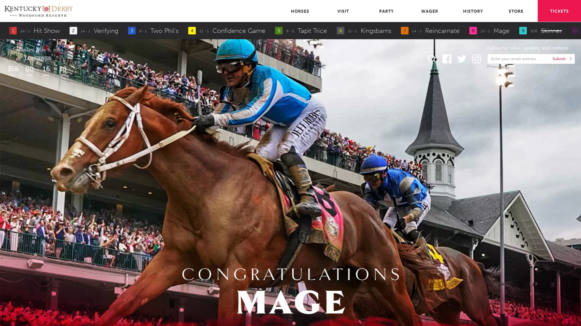 Stato del sito web kentuckyderby.com è   ONLINE